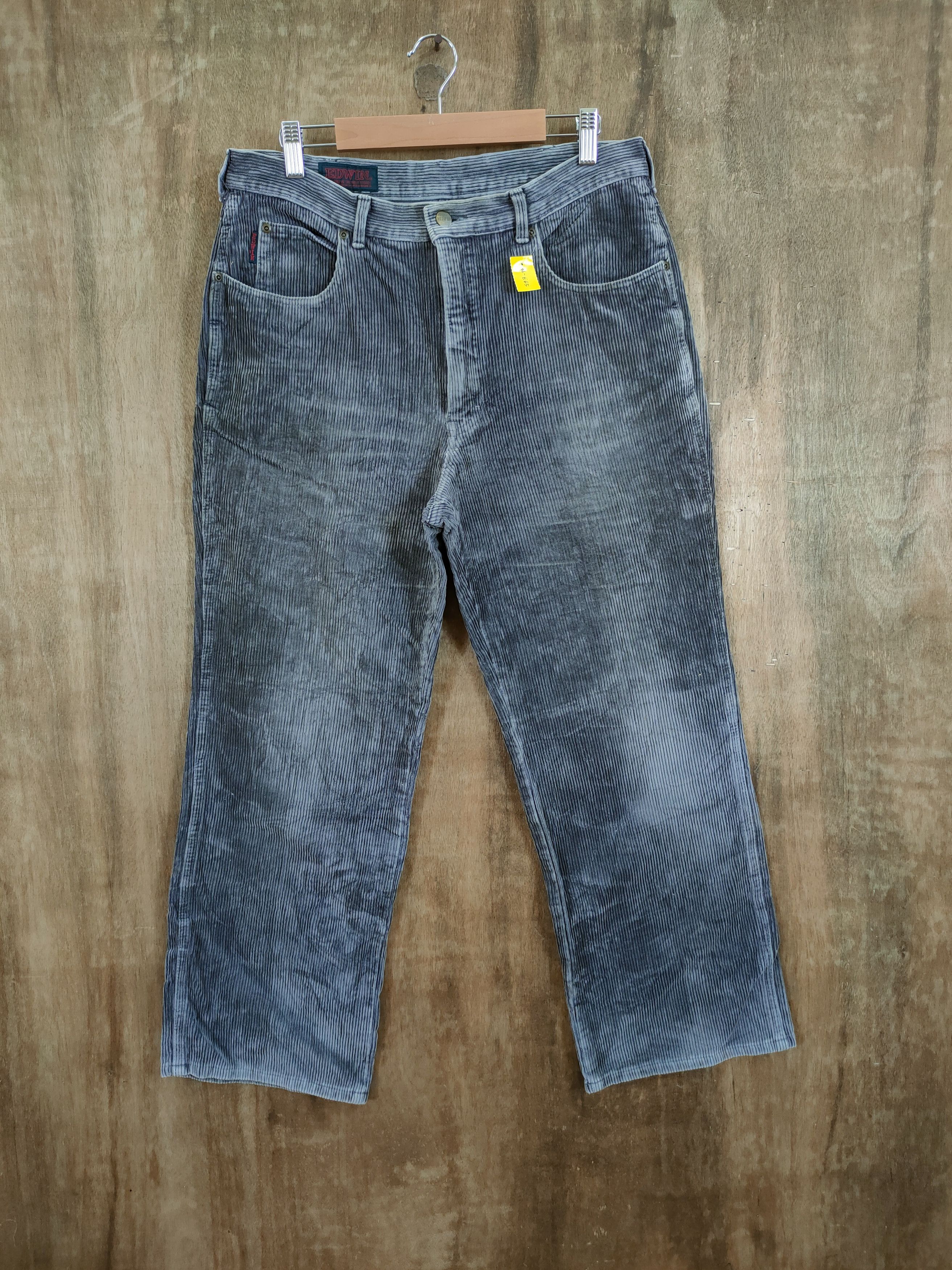 image of Corduroi Club x Edwin Corduroy Casual Vintage Pants 46-865 in Grey, Men's (Size 31)