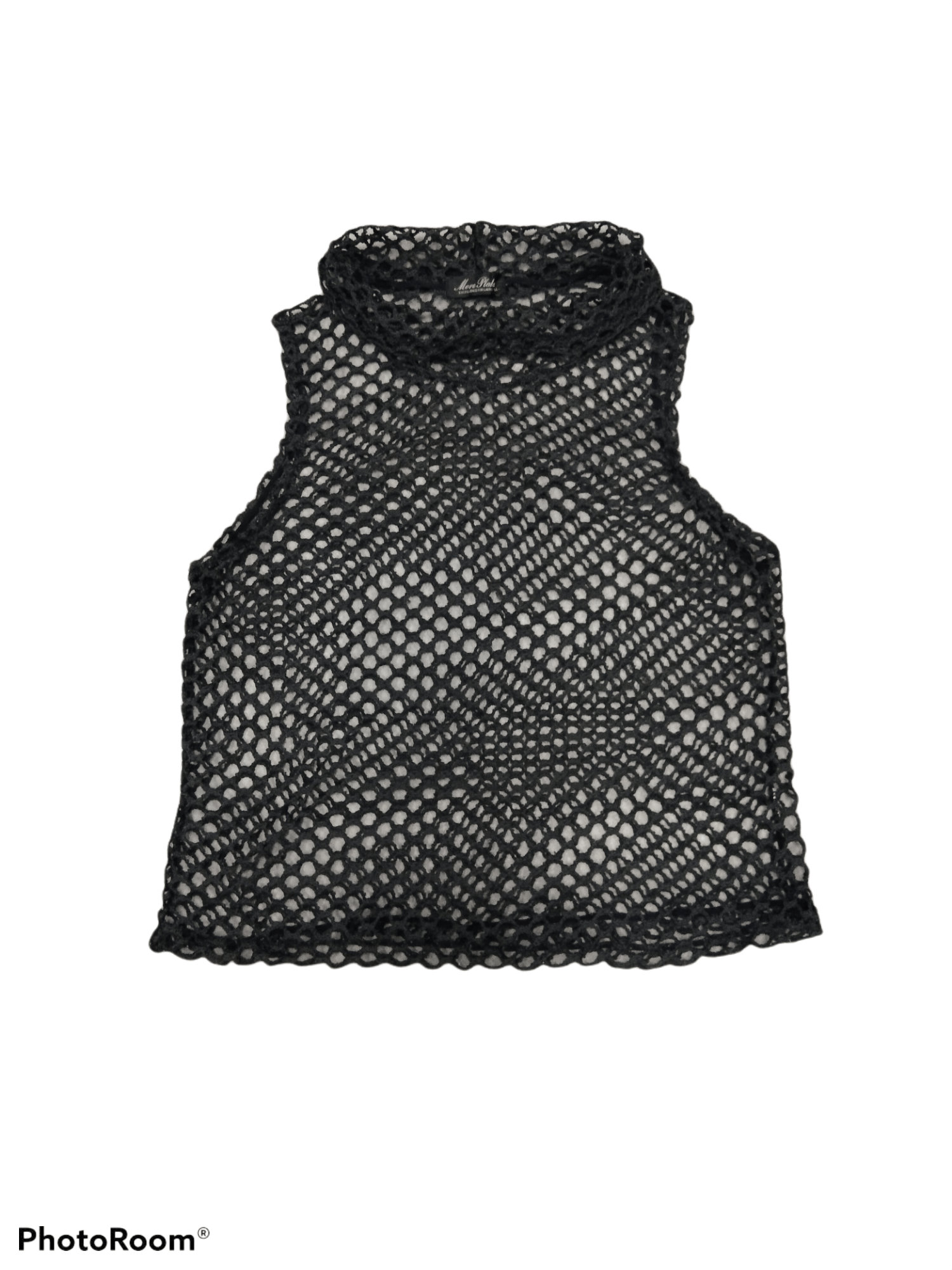 FASHION WEEK JAPANESE SLEEVELESS TURTLENECK MESH MORE PLATE