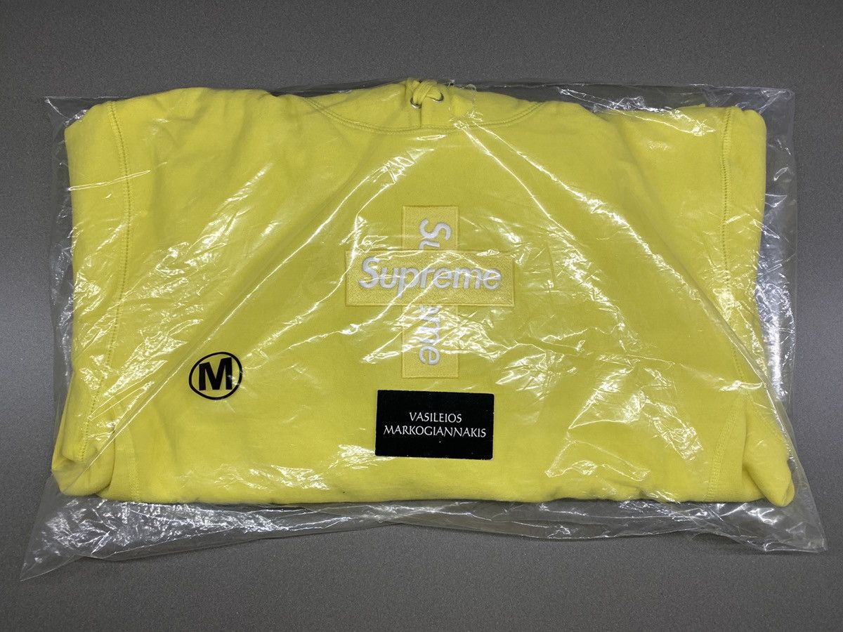 トップス supreme Cross Box Logo Hooded Lemon Buy Supreme Cross Box Logo Hooded Sweatshirt 'Lemon' - FW20SW70