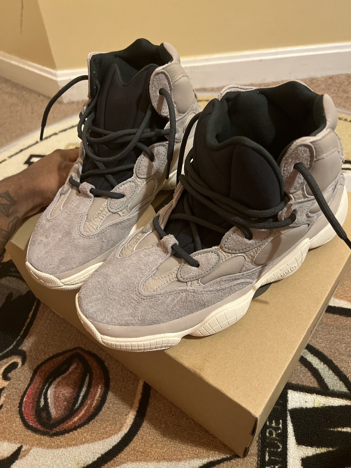 adidas gazelle silver green womens Yeezy 500 High 'Mist Stone' Size 8.5 – the basement main image 1