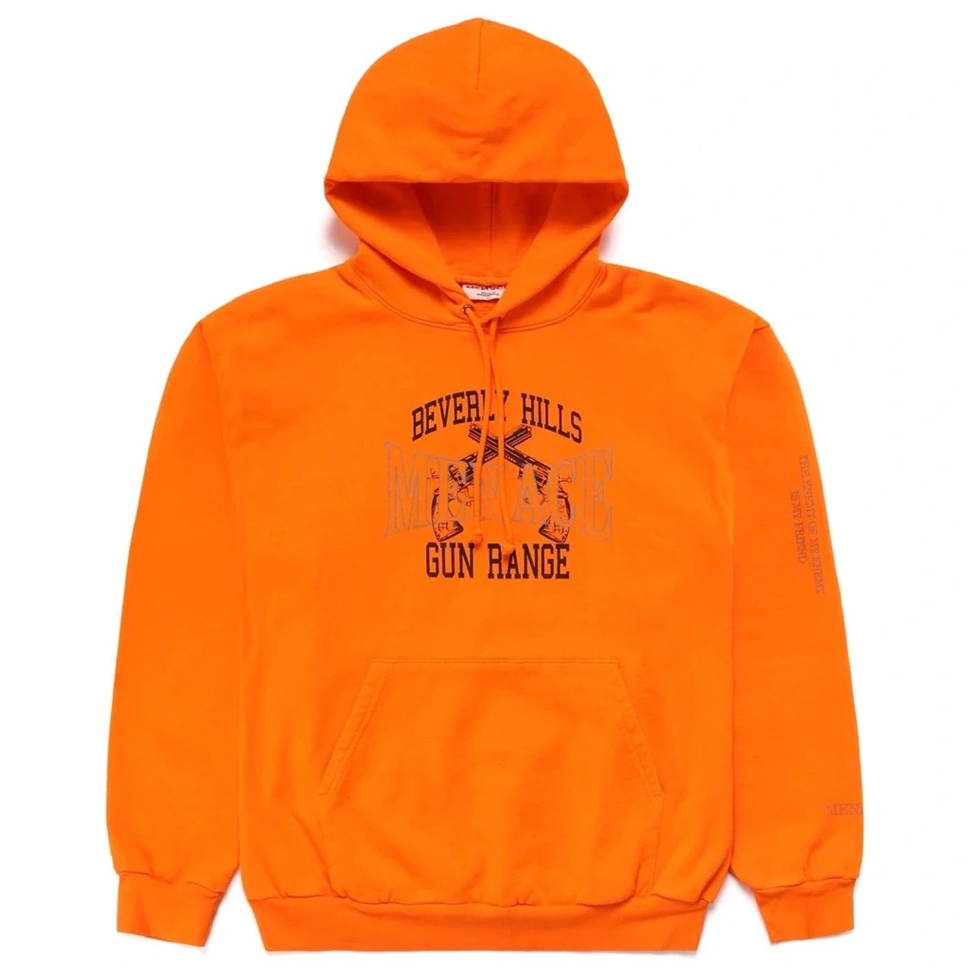 Menace Menace Los Angeles Beverly Hills Gun Range Orange Hoodie 