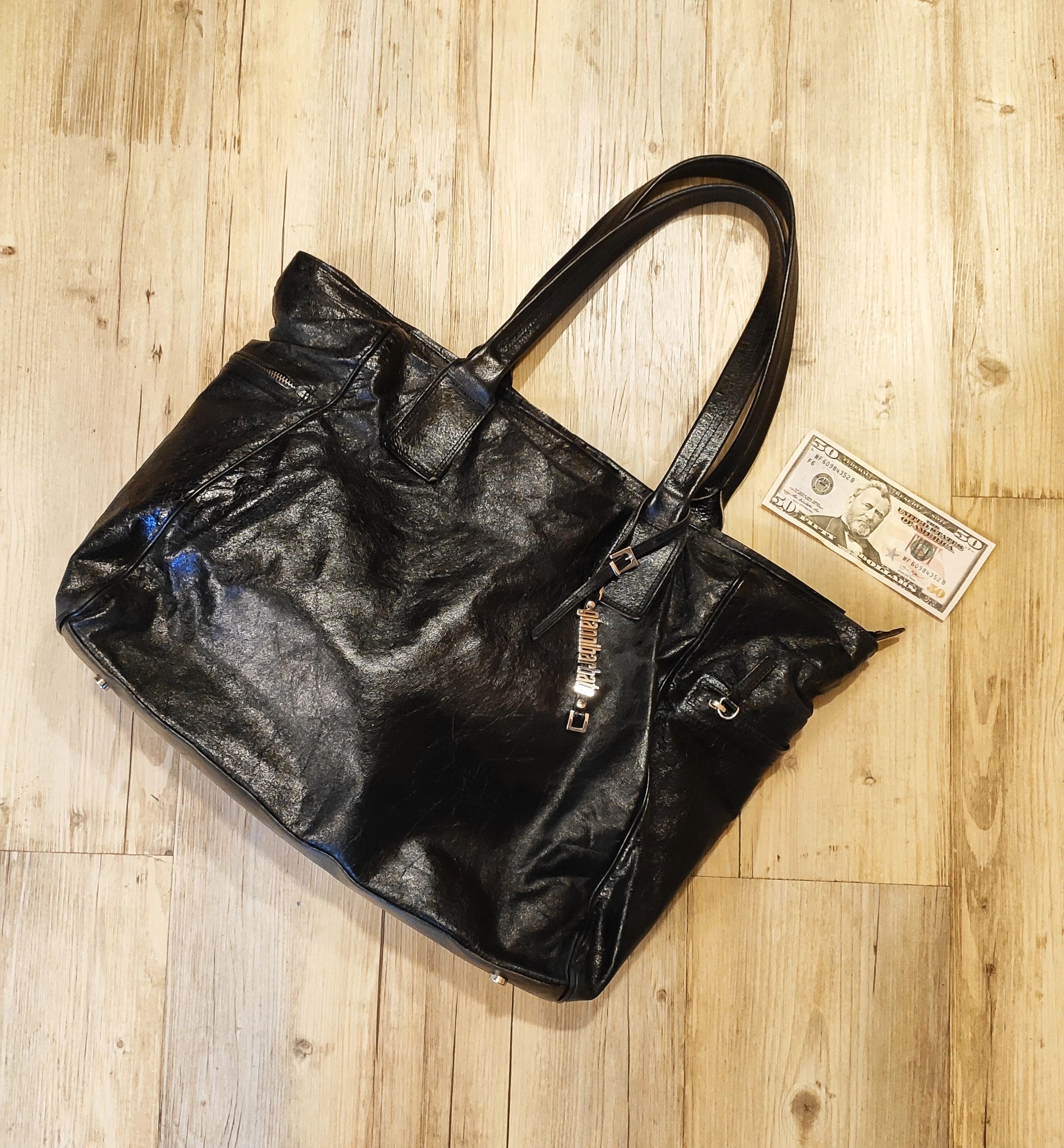 Midi leather bag.Like Balenciaga or Gucci bags
