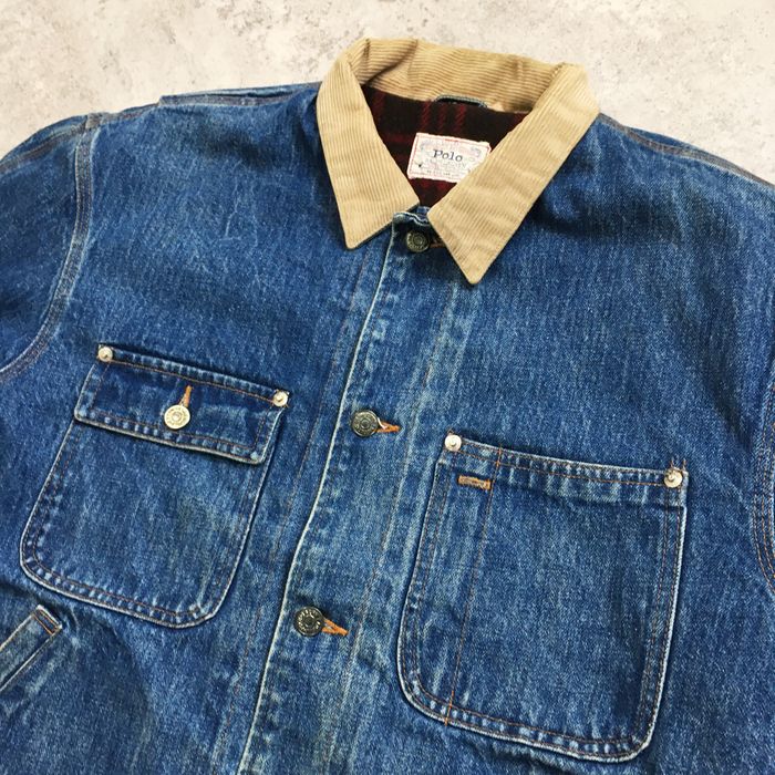 Polo Ralph Lauren VTG 80s Polo Ralph Lauren FLANNEL LINED DENIM