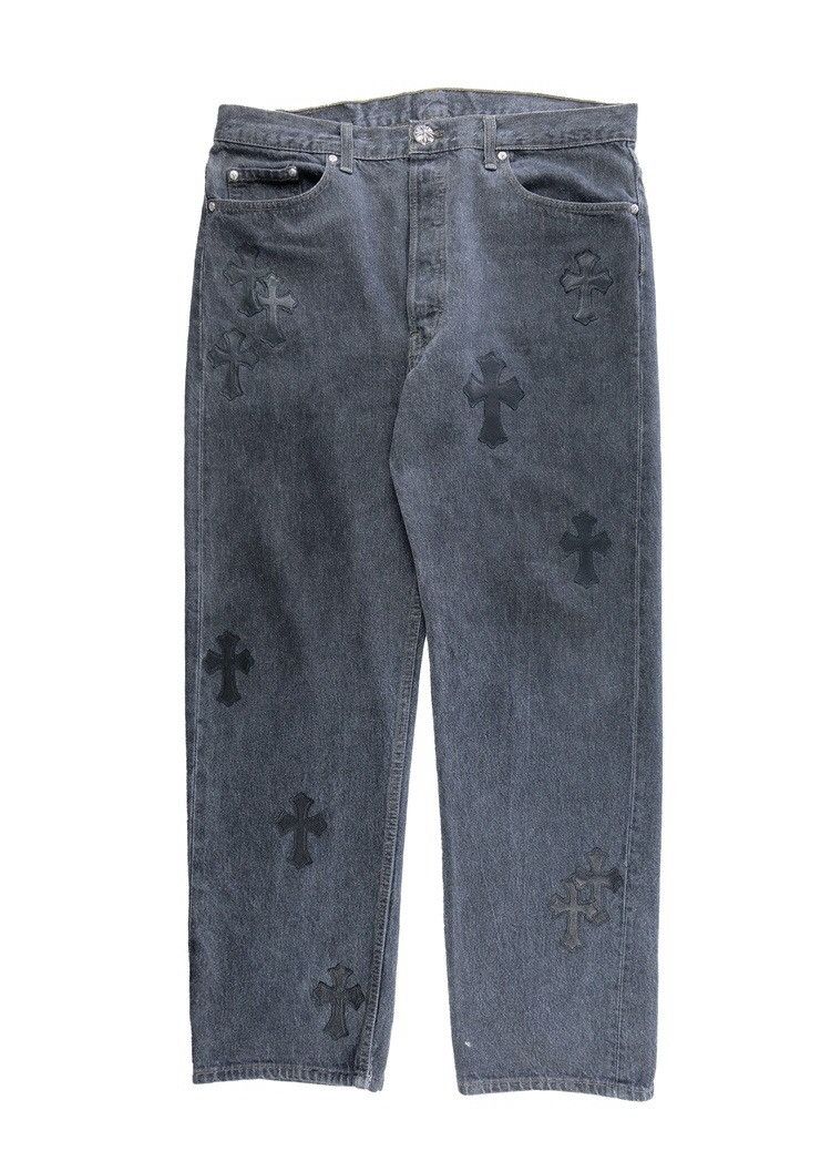 Chrome Hearts Cross Patch Jeans | Grailed