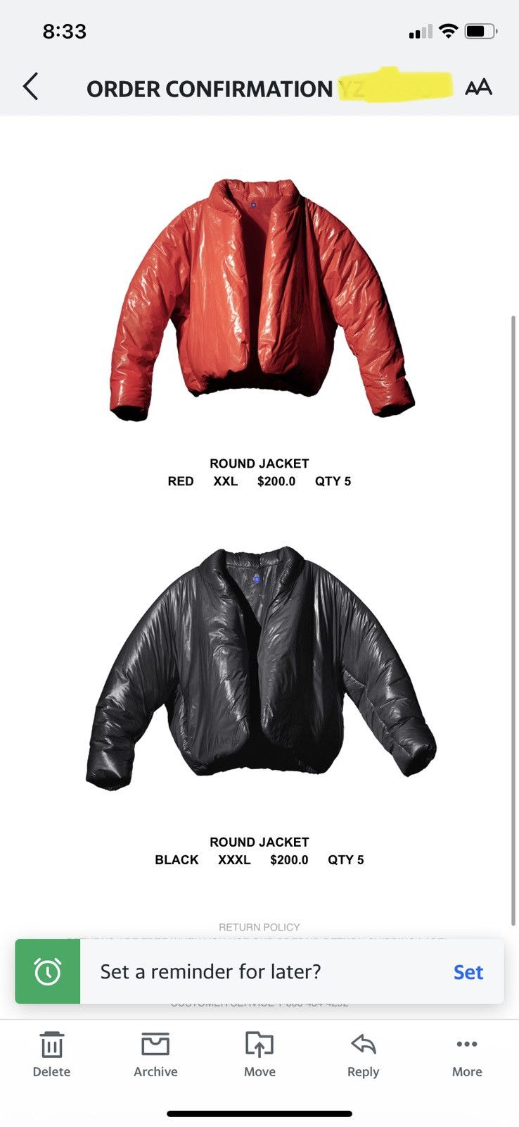 Yeezy Gap Round Jacket Red