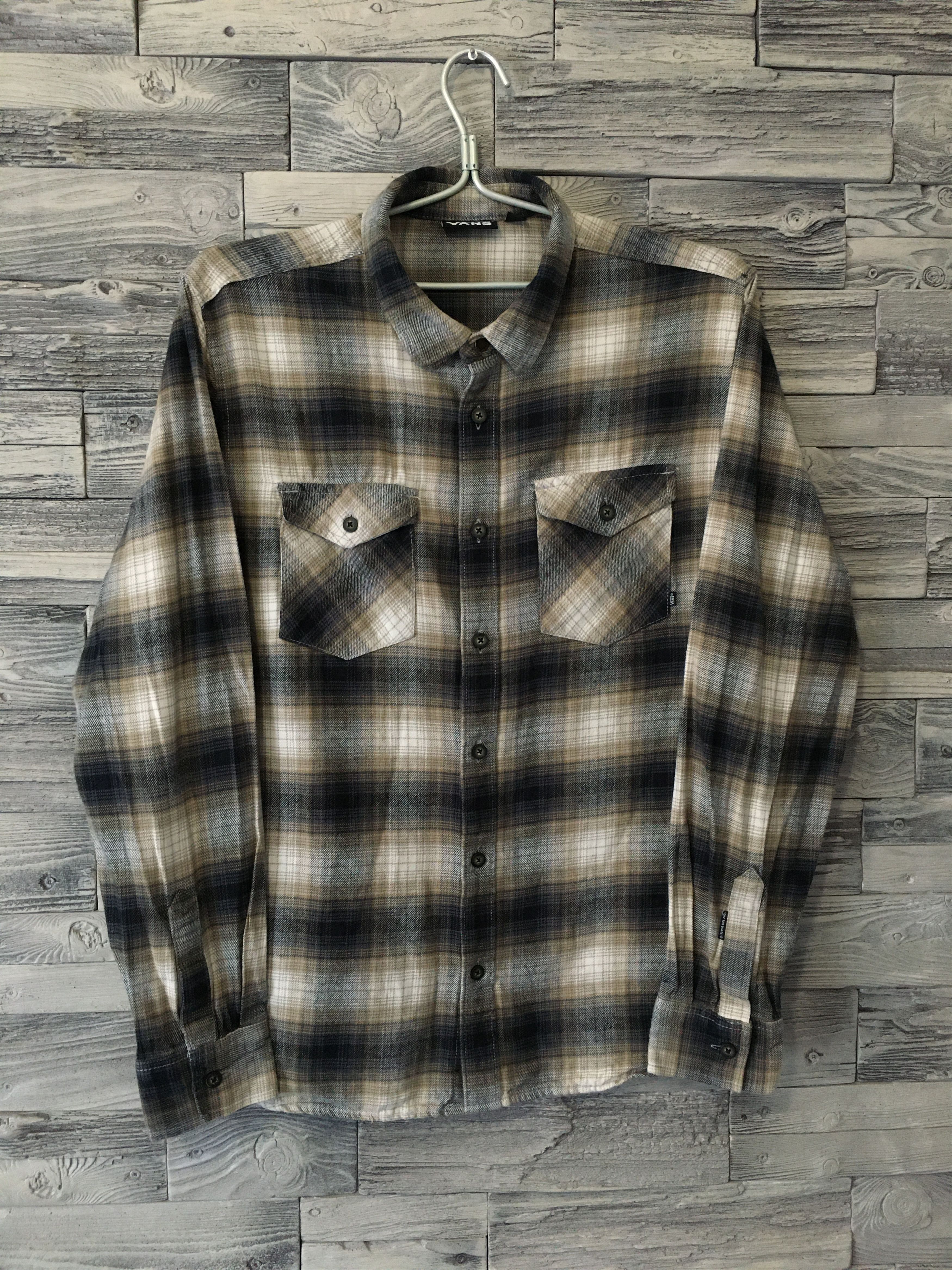 Vans Vans Travis Scott Style Shadow Plaid Flannel Shirt Size M | Grailed