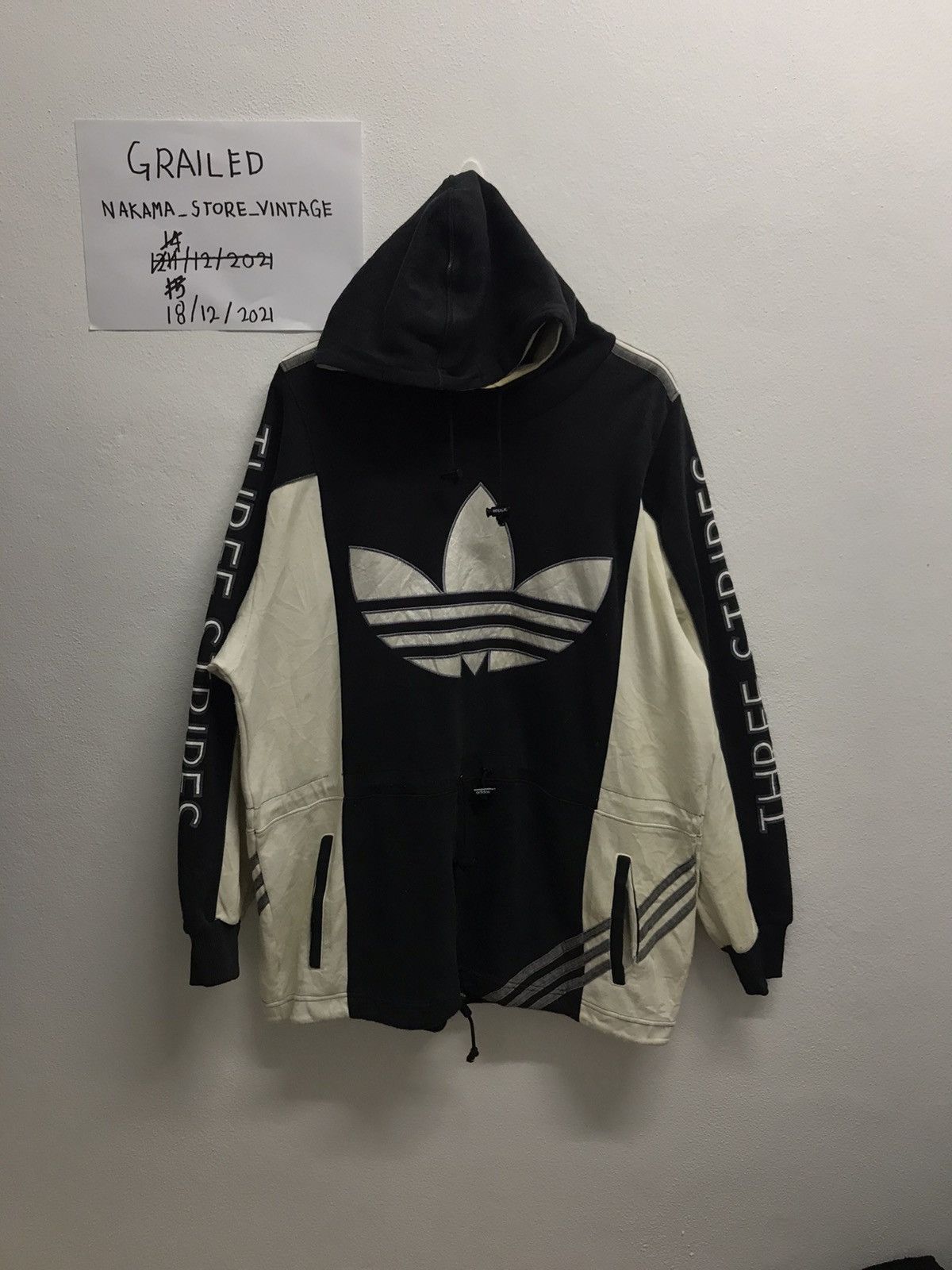 Adidas Vintage 90 Adidas Big Trefoil Descente Three Stripes Hoodie Size US L / EU 52-54 / 3 - 1 Thumbnail