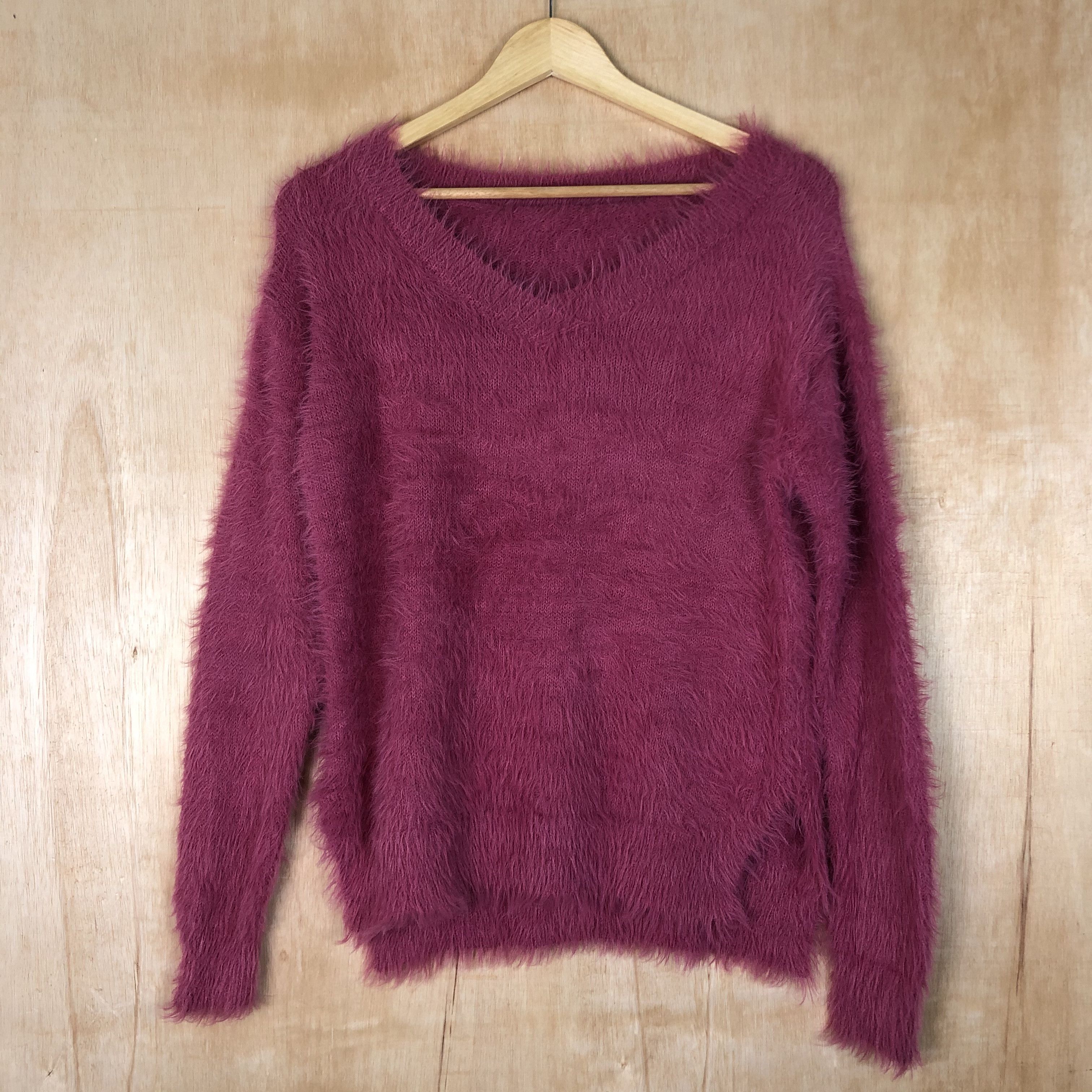 Homespun Knitwear DLL japan Pink Mohair shag shaggy fur Kniwear #c078 Size US S / EU 44-46 / 1 - 1 Thumbnail