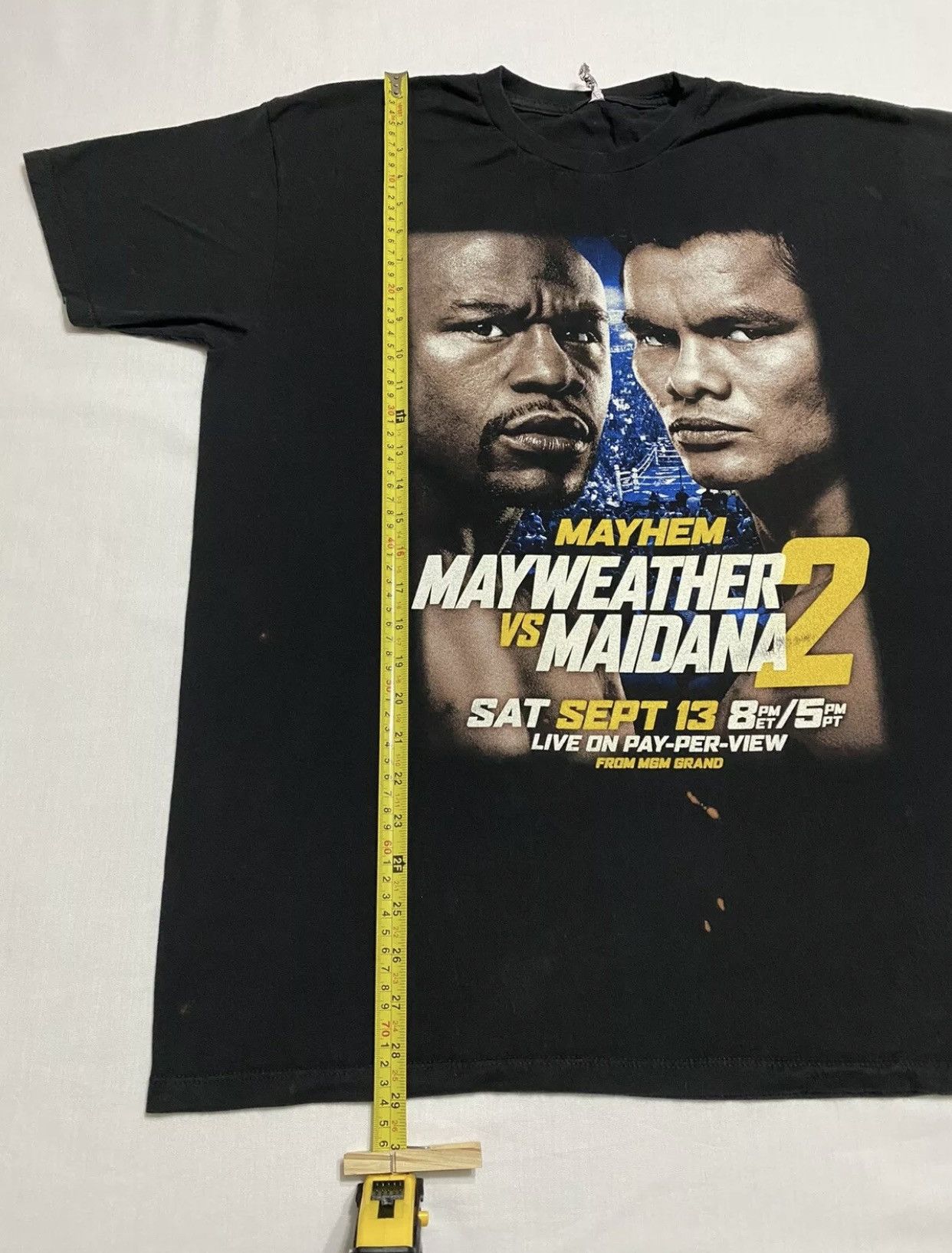 Sports Specialties × Vintage Boxing Vintage Tee: Floyd MAYWEATHER Vs MAIDANA 2 Mens XL Size US XL / EU 56 / 4 - 3 Thumbnail