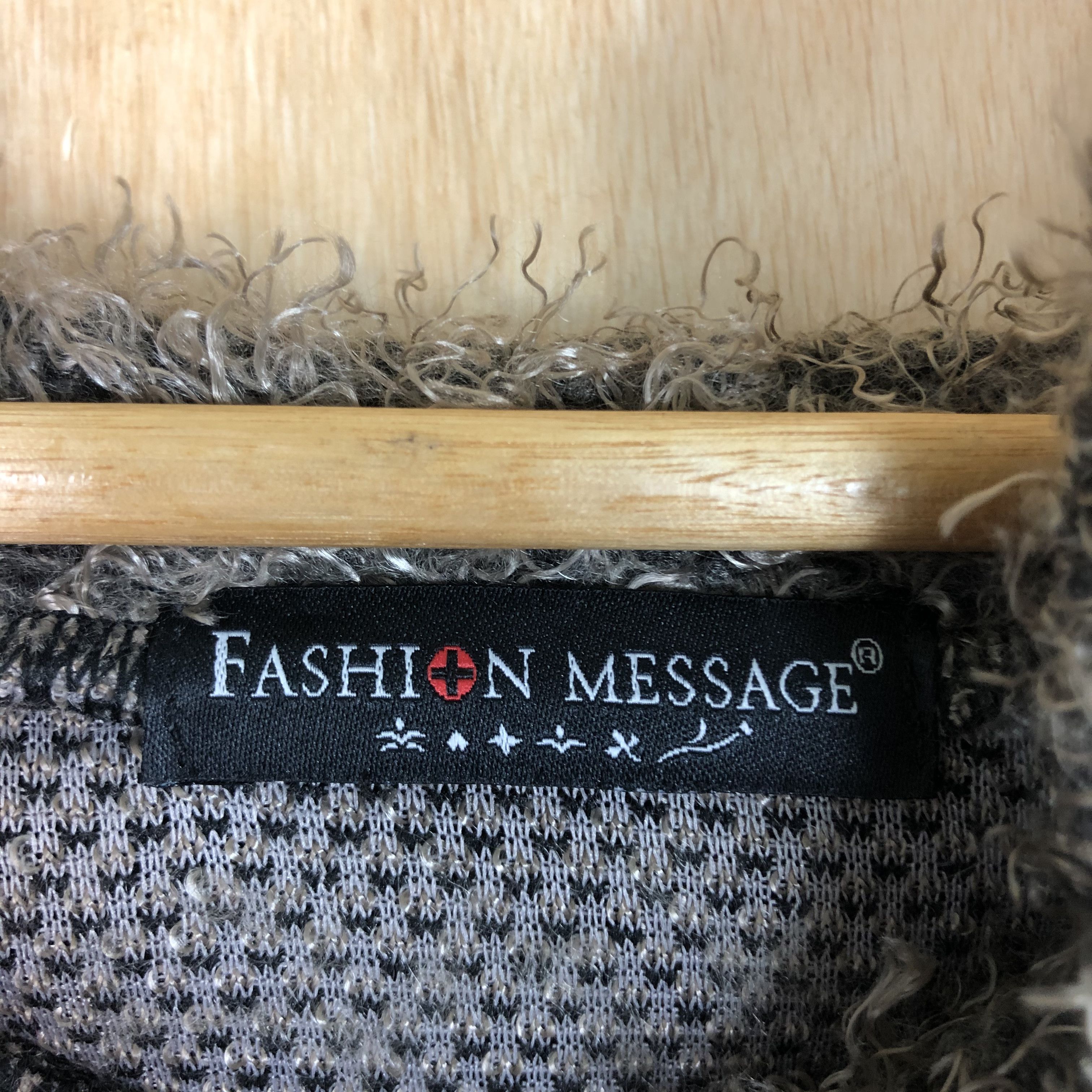 Homespun Knitwear × Japanese Brand DLL Fashion Message Brown Shag Shaggy Knitwear #c077 Size US M / EU 48-50 / 2 - 4 Thumbnail