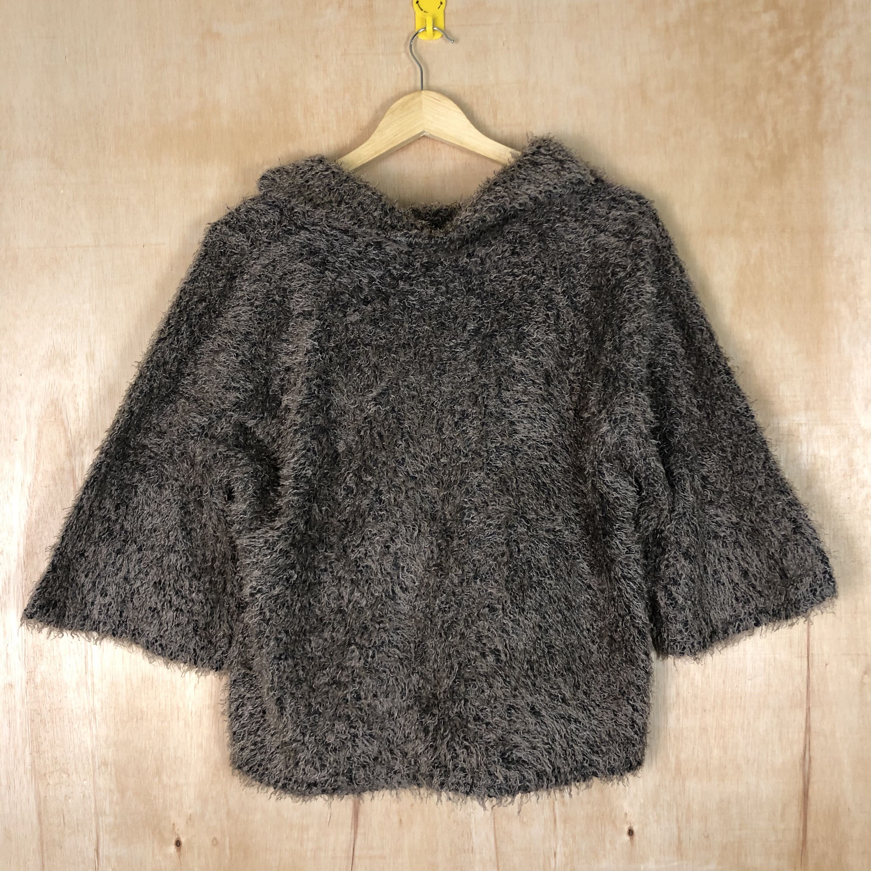 Homespun Knitwear × Japanese Brand DLL Fashion Message Brown Shag Shaggy Knitwear #c077 Size US M / EU 48-50 / 2 - 6 Thumbnail