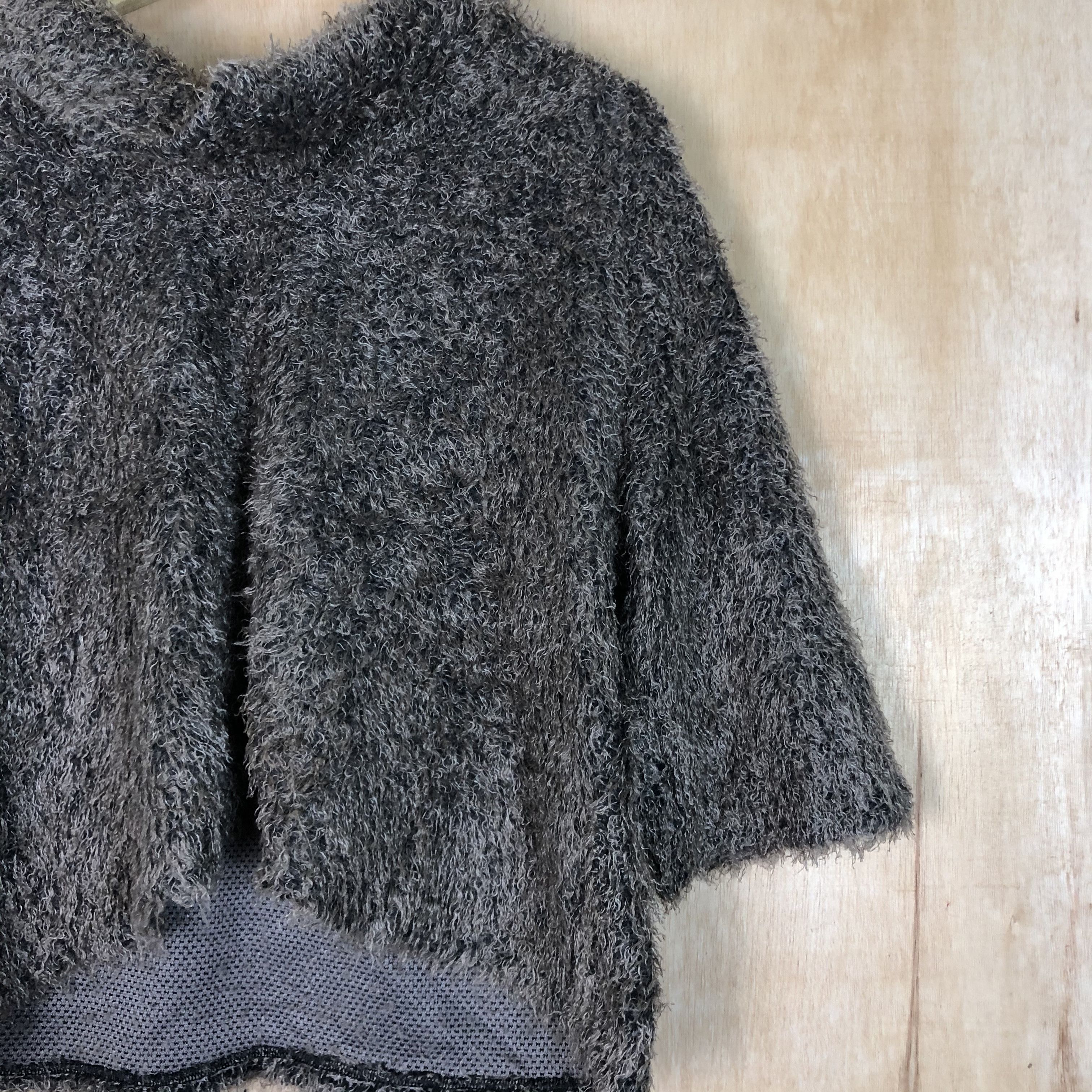Homespun Knitwear × Japanese Brand DLL Fashion Message Brown Shag Shaggy Knitwear #c077 Size US M / EU 48-50 / 2 - 2 Thumbnail
