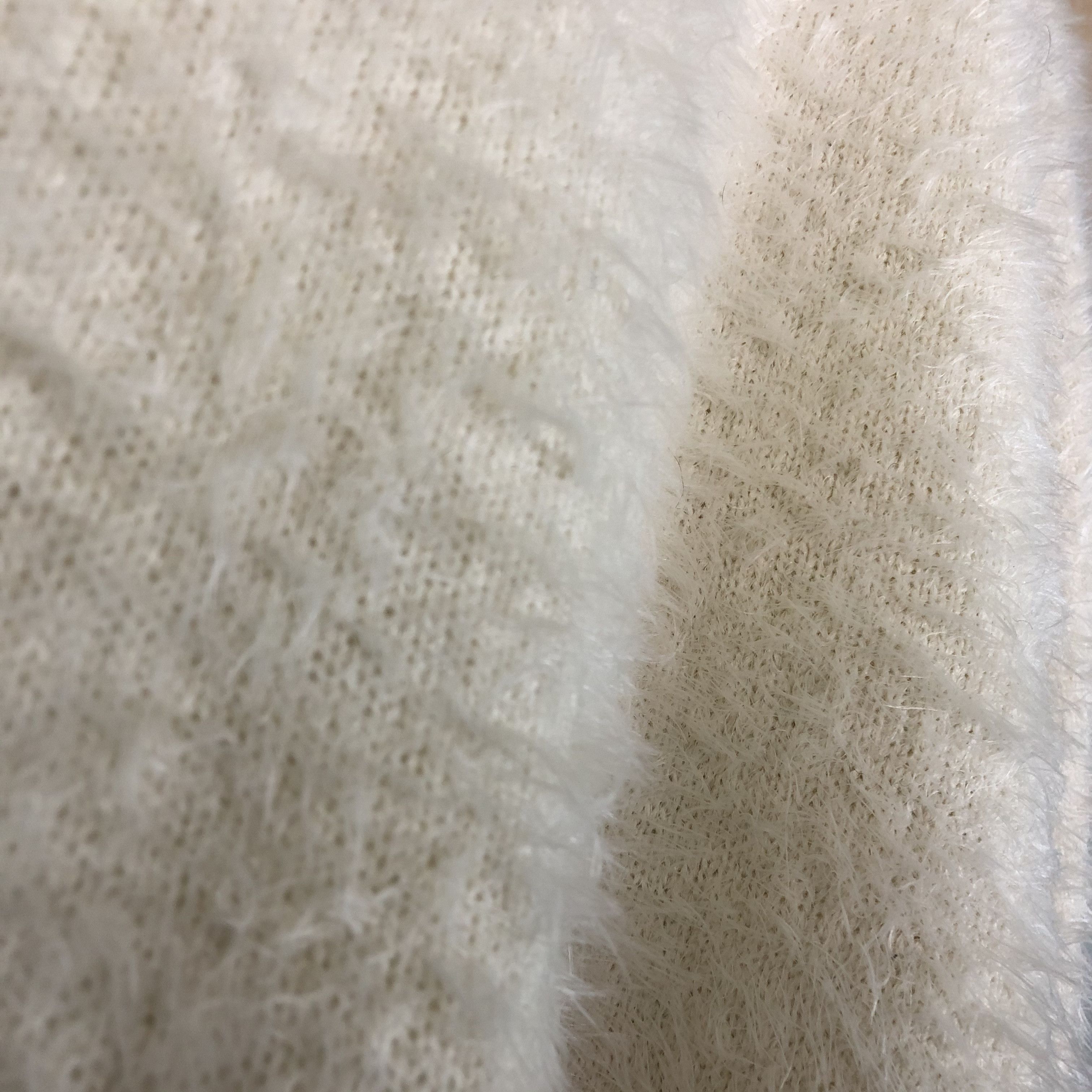 Homespun Knitwear × Japanese Brand DLL Earth Music & Ecology White Mohair shaggy Knitwear #c075 Size US S / EU 44-46 / 1 - 9 Thumbnail