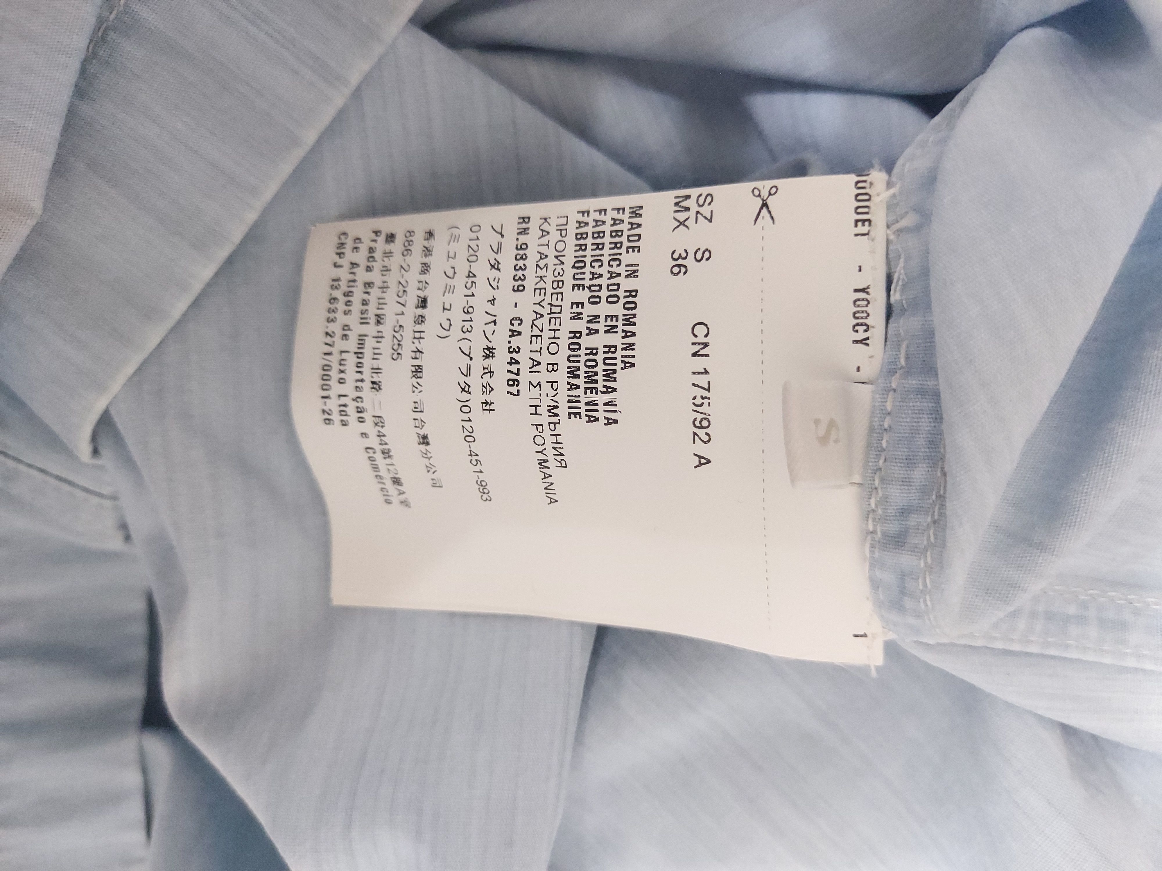 Prada Prada light blue camp collar short sleeved shirt Size US S / EU 44-46 / 1 - 4 Thumbnail