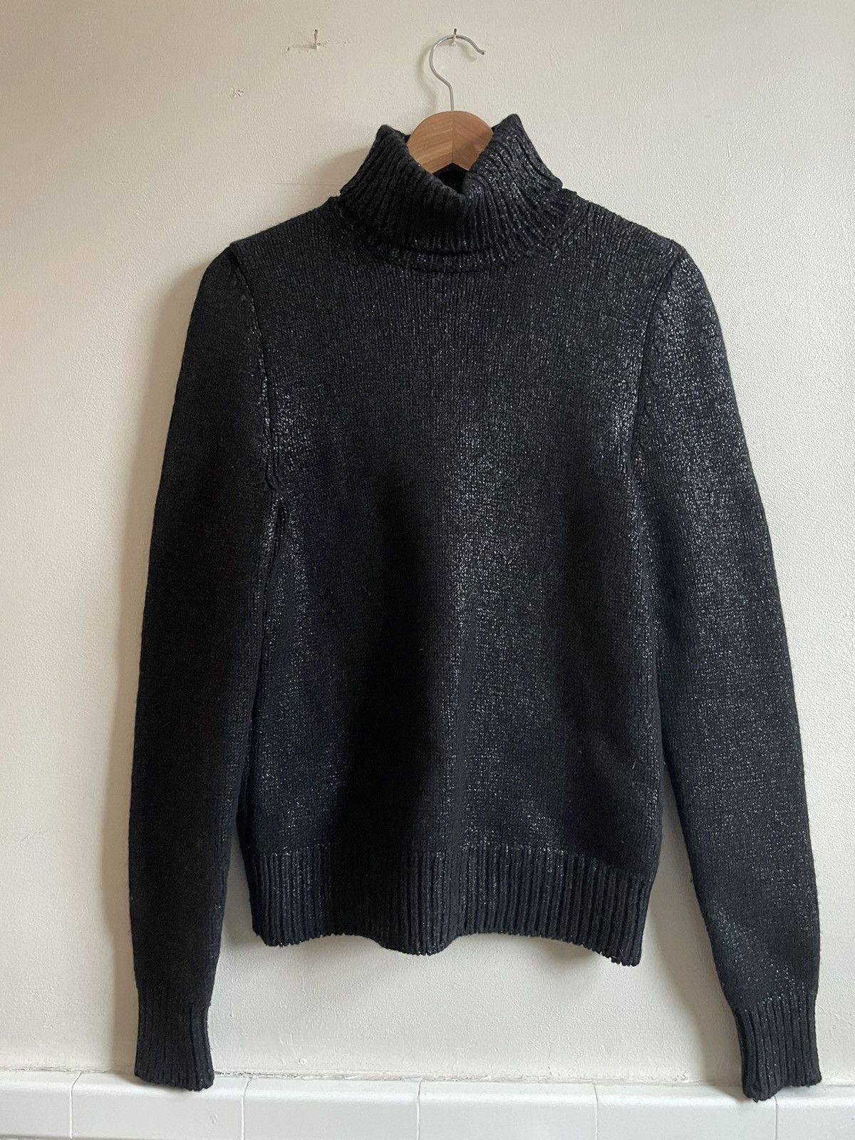 Celine Pheobe Philo Coated Cashmere Turtleneck | Grailed