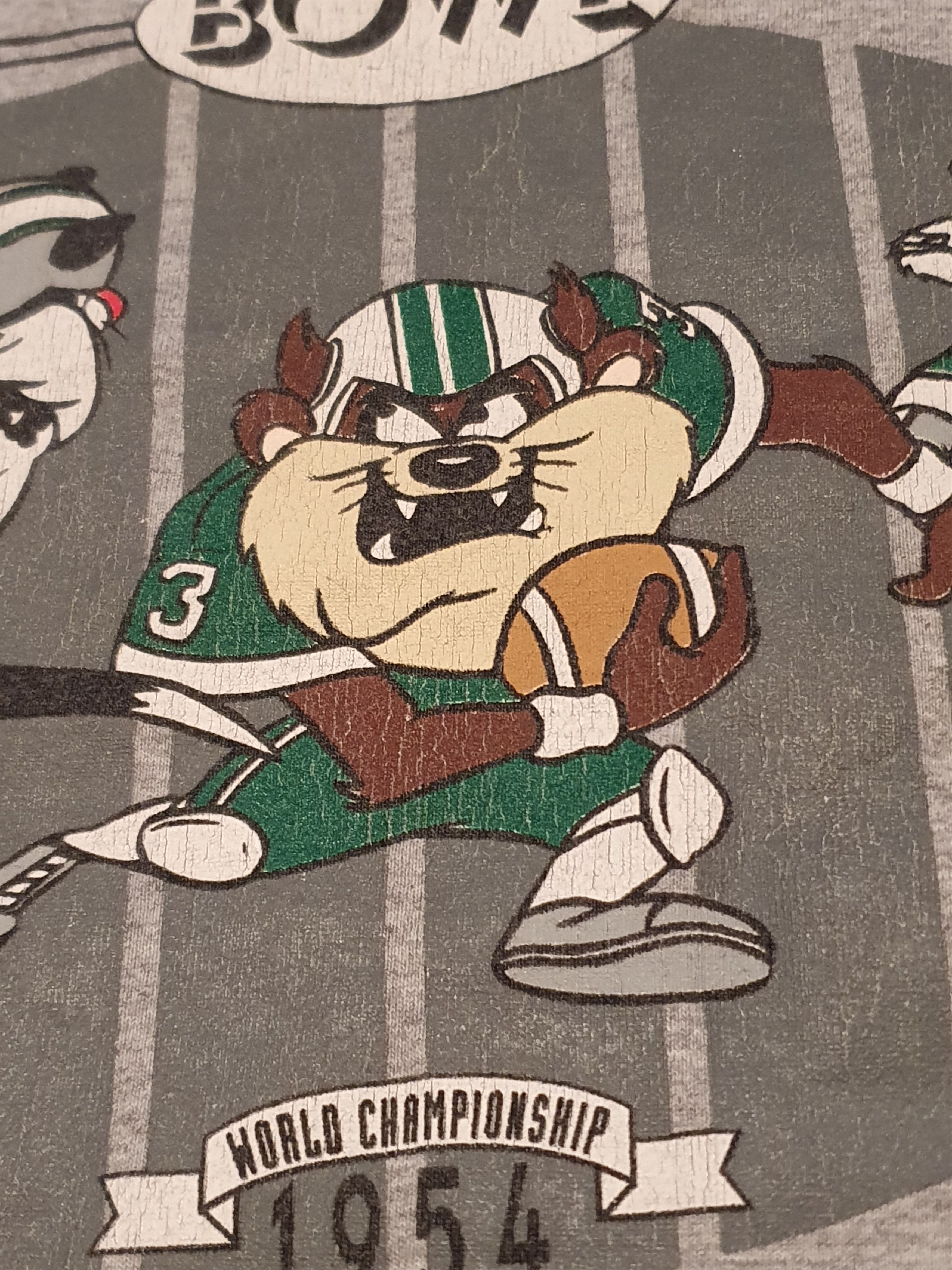 Acme Clothing × Vintage × Warner Bros Looney Bowl Warner Bros Vtg ACME Clothing Football Tee,sz L Size US L / EU 52-54 / 3 - 7 Thumbnail