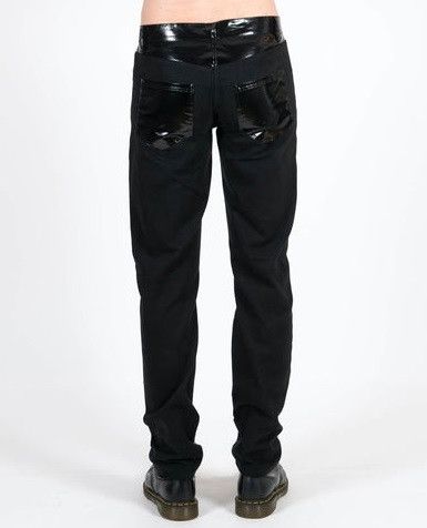 Yang Li Samizdat Vinyl Five Pocket Trousers Size US 29 - 2 Thumbnail