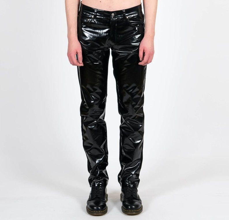 Yang Li Samizdat Vinyl Five Pocket Trousers Size US 29 - 1 Thumbnail