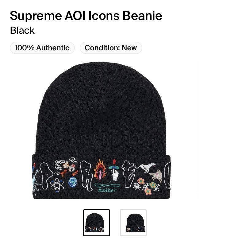 Supreme Supreme AOI Icons Beanie | Grailed