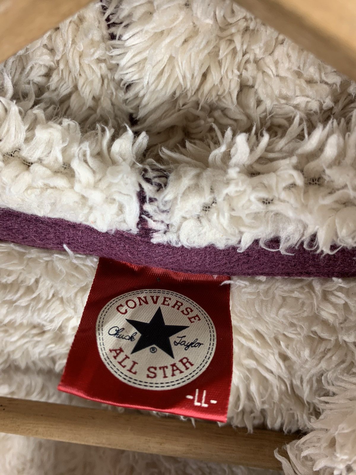 Converse × Vintage Converse Hoodie Sweatshirt Fleece Lining Size US L / EU 52-54 / 3 - 5 Thumbnail