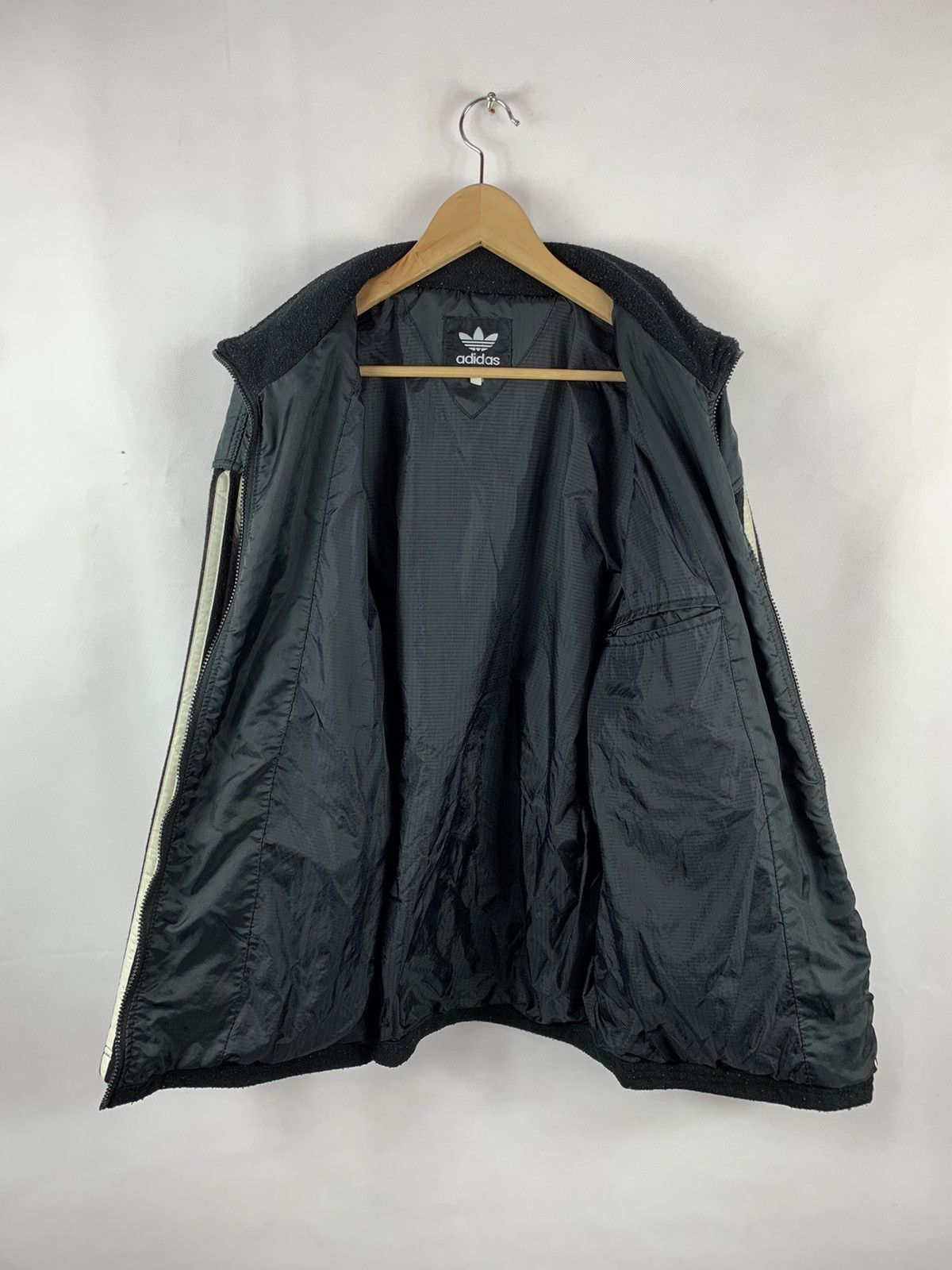 Adidas Vintage Adidas Wool Fleece Zipper Jacket Size US XL / EU 56 / 4 - 10 Thumbnail