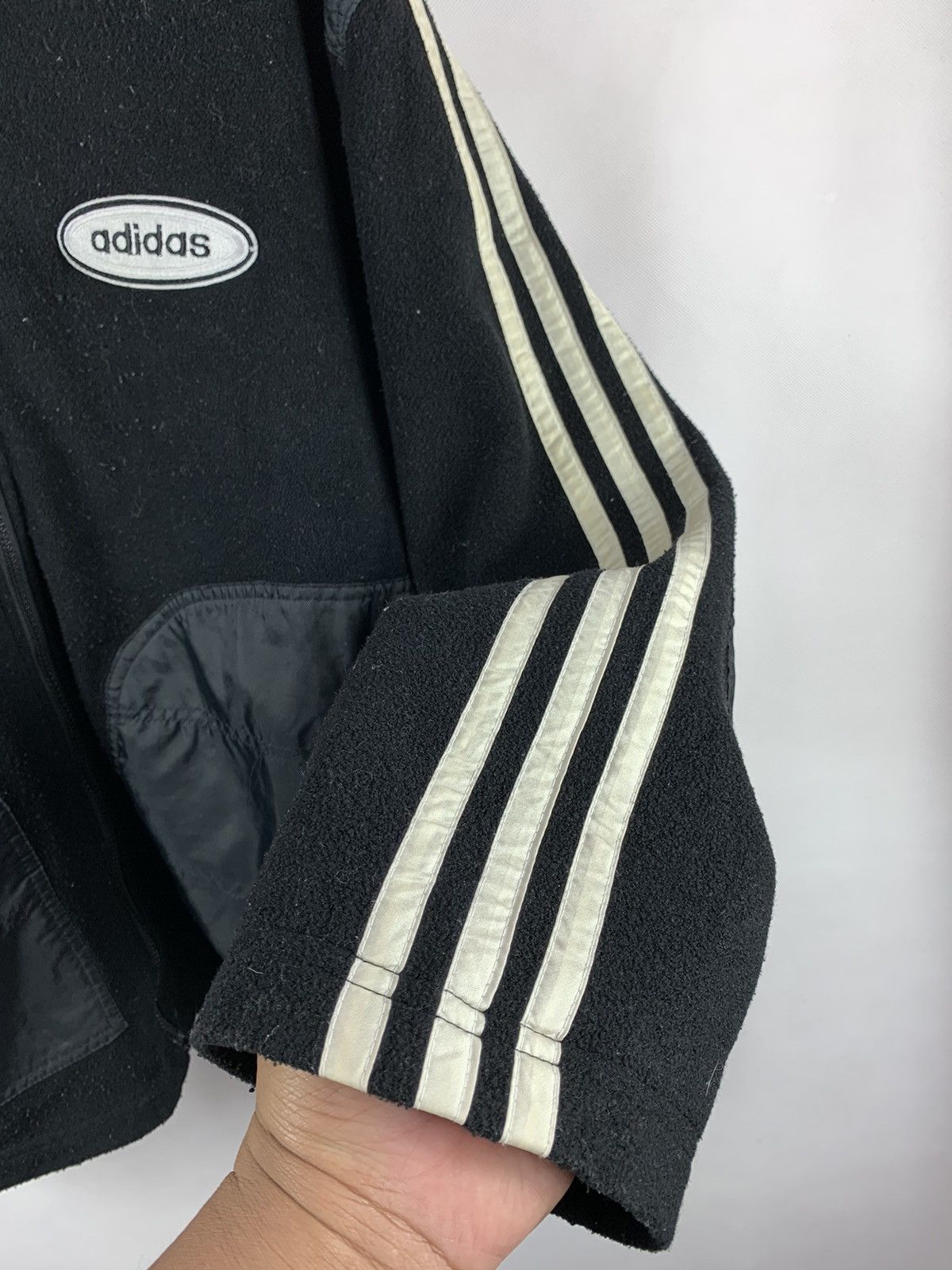 Adidas Vintage Adidas Wool Fleece Zipper Jacket Size US XL / EU 56 / 4 - 5 Thumbnail