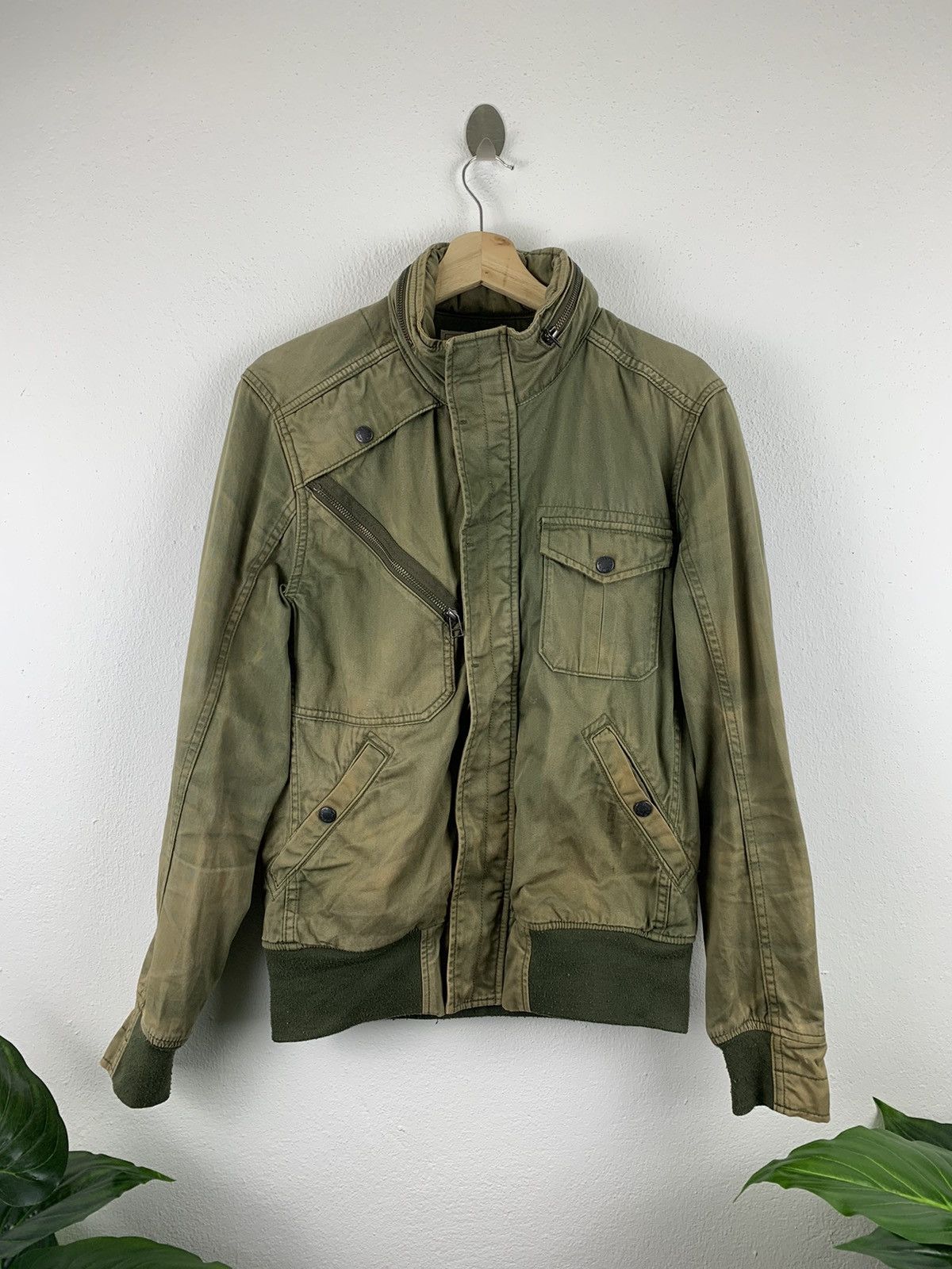 VINTAGE AVIREX ZIP UP MILITARY JACKET - Light Jackets