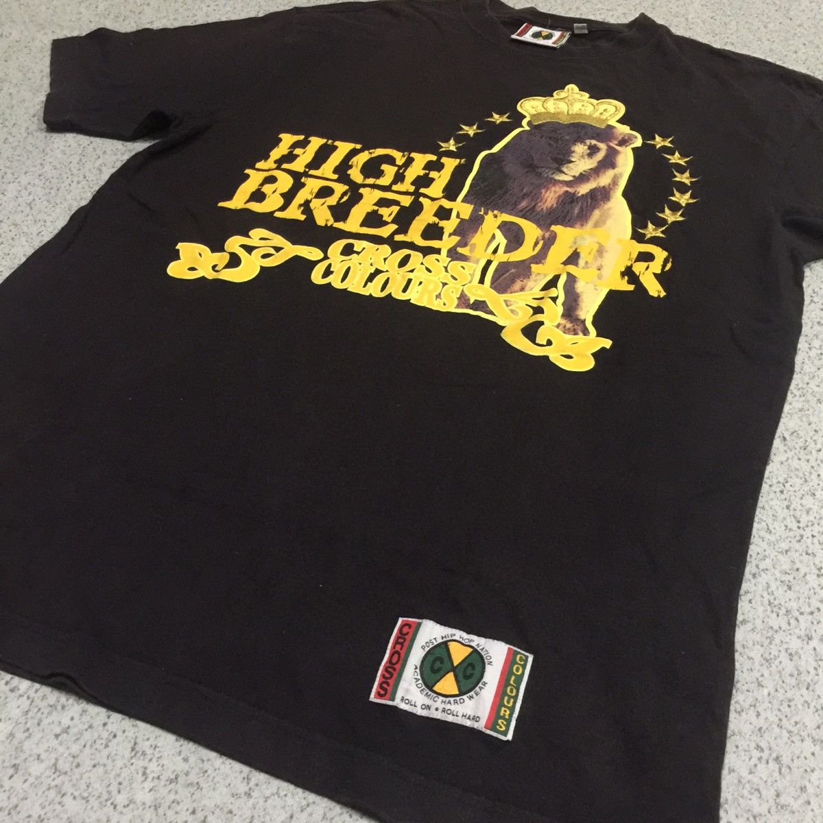 Cross Colours Vintage Cross Colours HIGH BREEDER Hip Hop Rap Tees Shirt Size US L / EU 52-54 / 3 - 9 Thumbnail