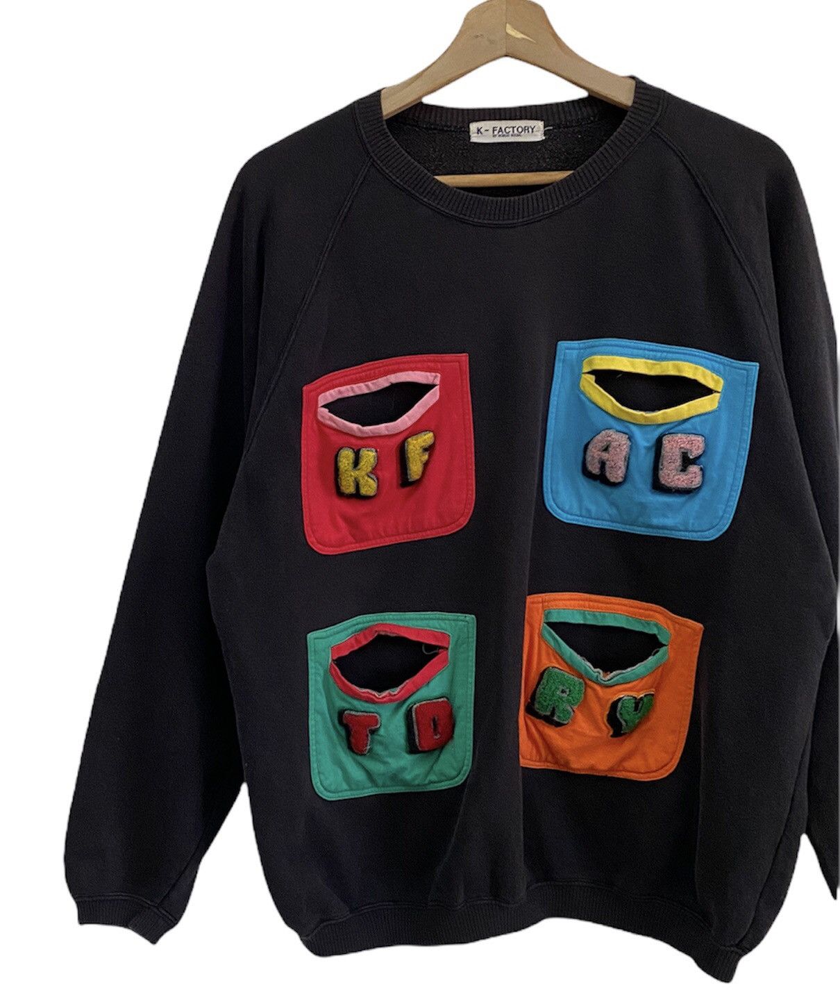 Japanese Brand 🔥K-FACTORY FOUR POCKET PATCHWORK PADDED ELBOW SWEATSHIRT Size US M / EU 48-50 / 2 - 4 Thumbnail