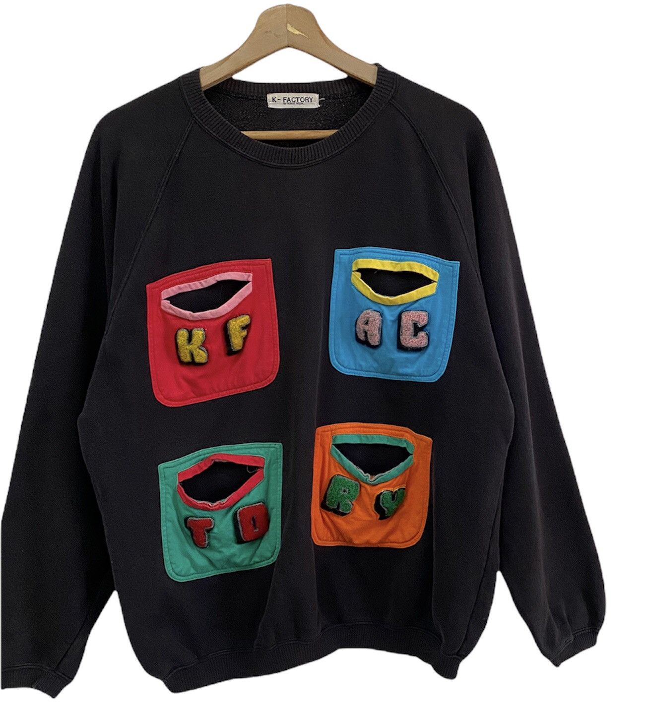 Japanese Brand 🔥K-FACTORY FOUR POCKET PATCHWORK PADDED ELBOW SWEATSHIRT Size US M / EU 48-50 / 2 - 5 Thumbnail