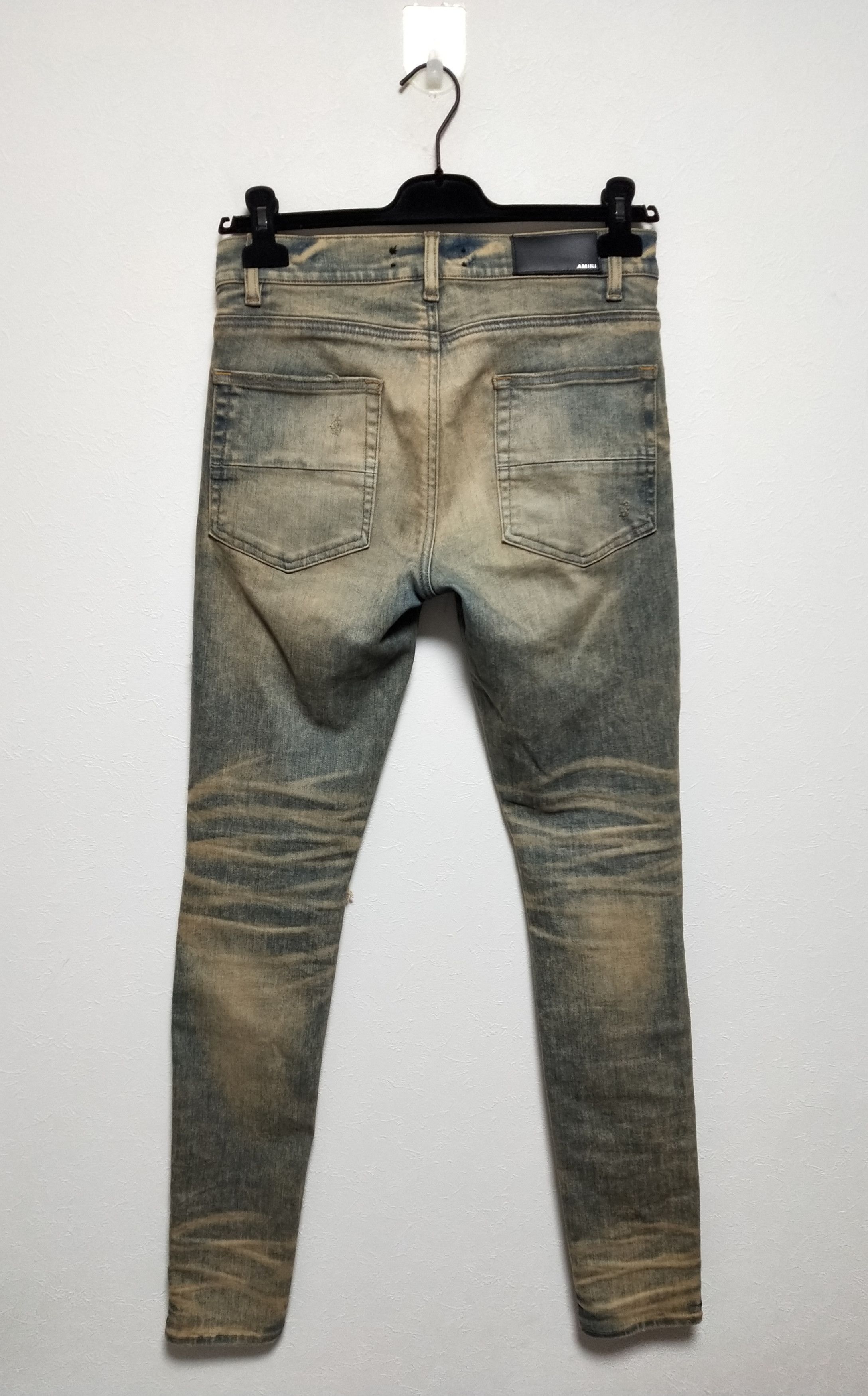 Amiri Dirty Indigo MX1 Bandana Jeans | Grailed