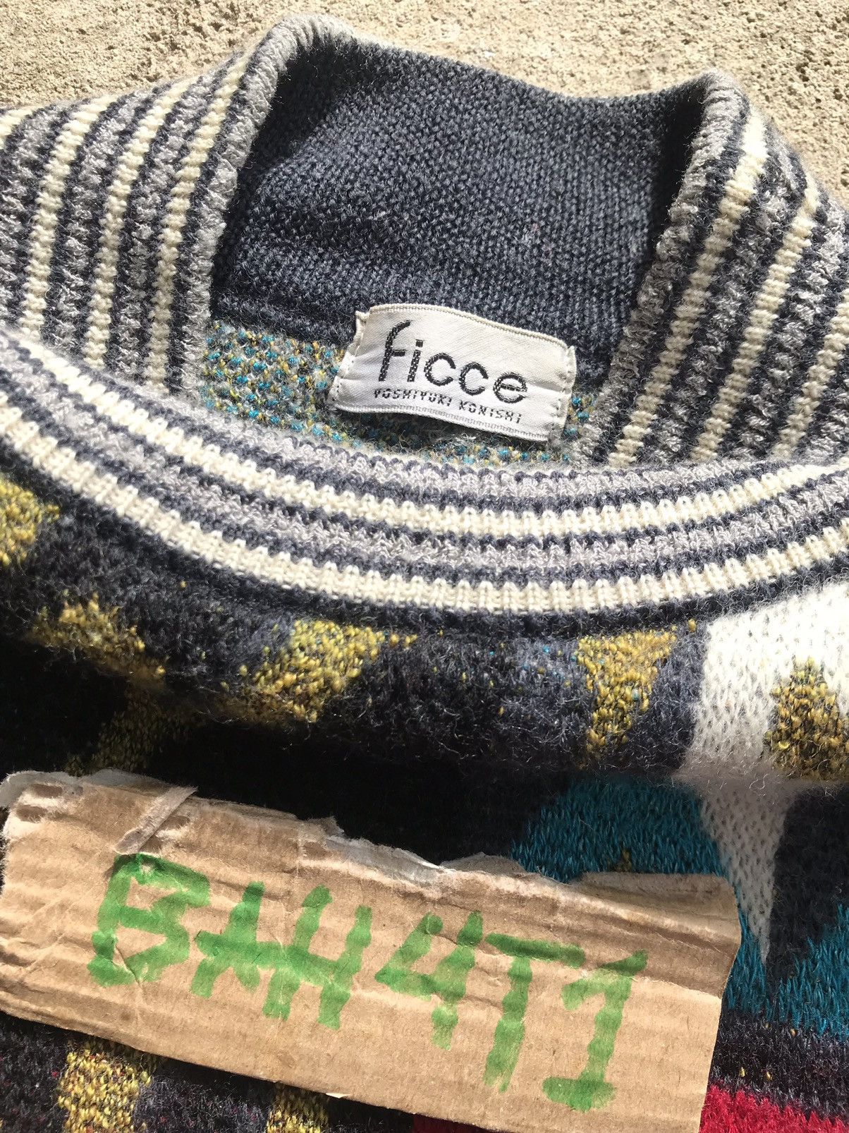 Japanese Brand × Vintage × Yoshiyuki Konishi Vintage Ficce Uomo Knitwear by Yoshiyuki Konishi Size US L / EU 52-54 / 3 - 5 Thumbnail