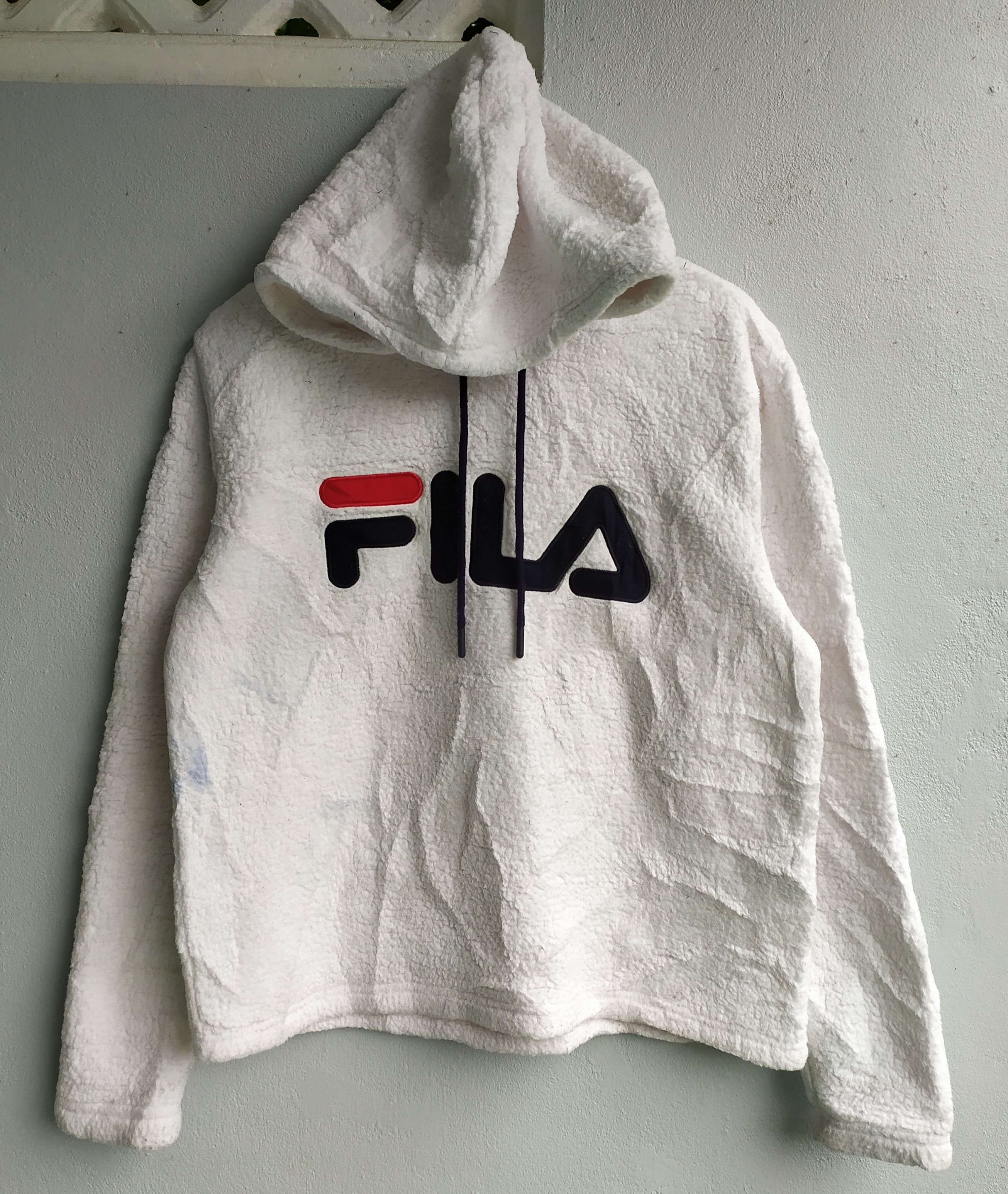 Vintage fila sherpa hoodie sweatshirt size S