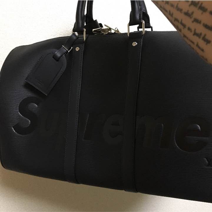 Louis Vuitton, Bags, Louis Vuitton Supreme Black Duffle