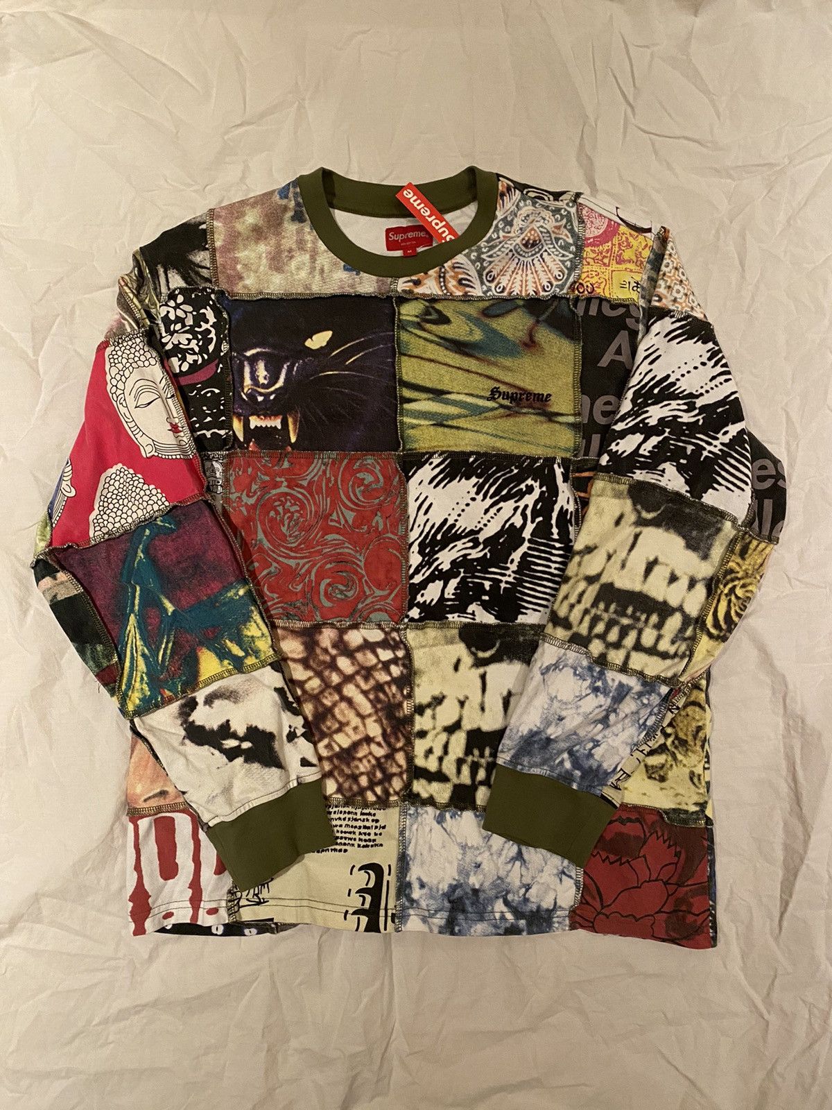 Supreme Supreme Mosaic Patchwork L/S Top Multicolor | Grailed