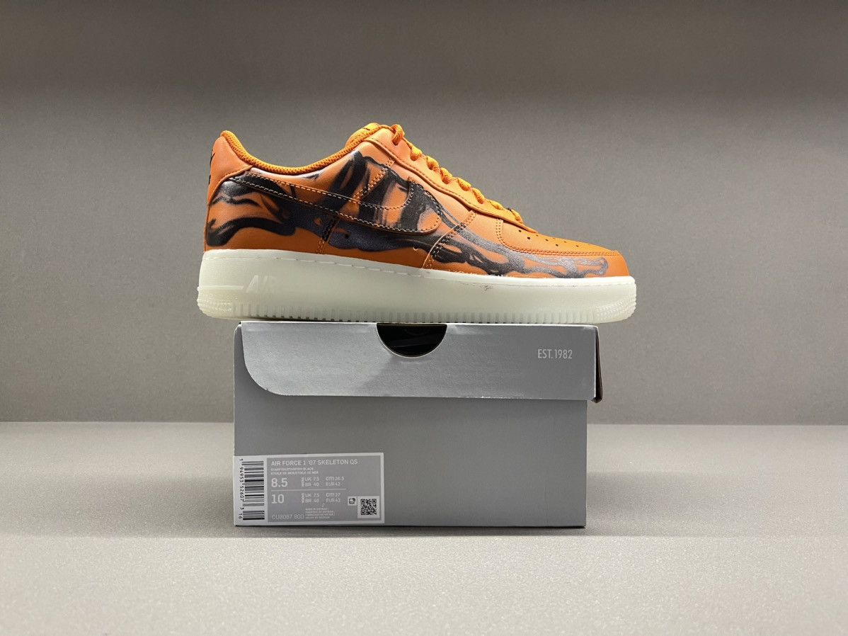 Nike Nike Air Force 1 Low Orange Skeleton Size US 8.5 / EU 41-42 - 2 Thumbnail