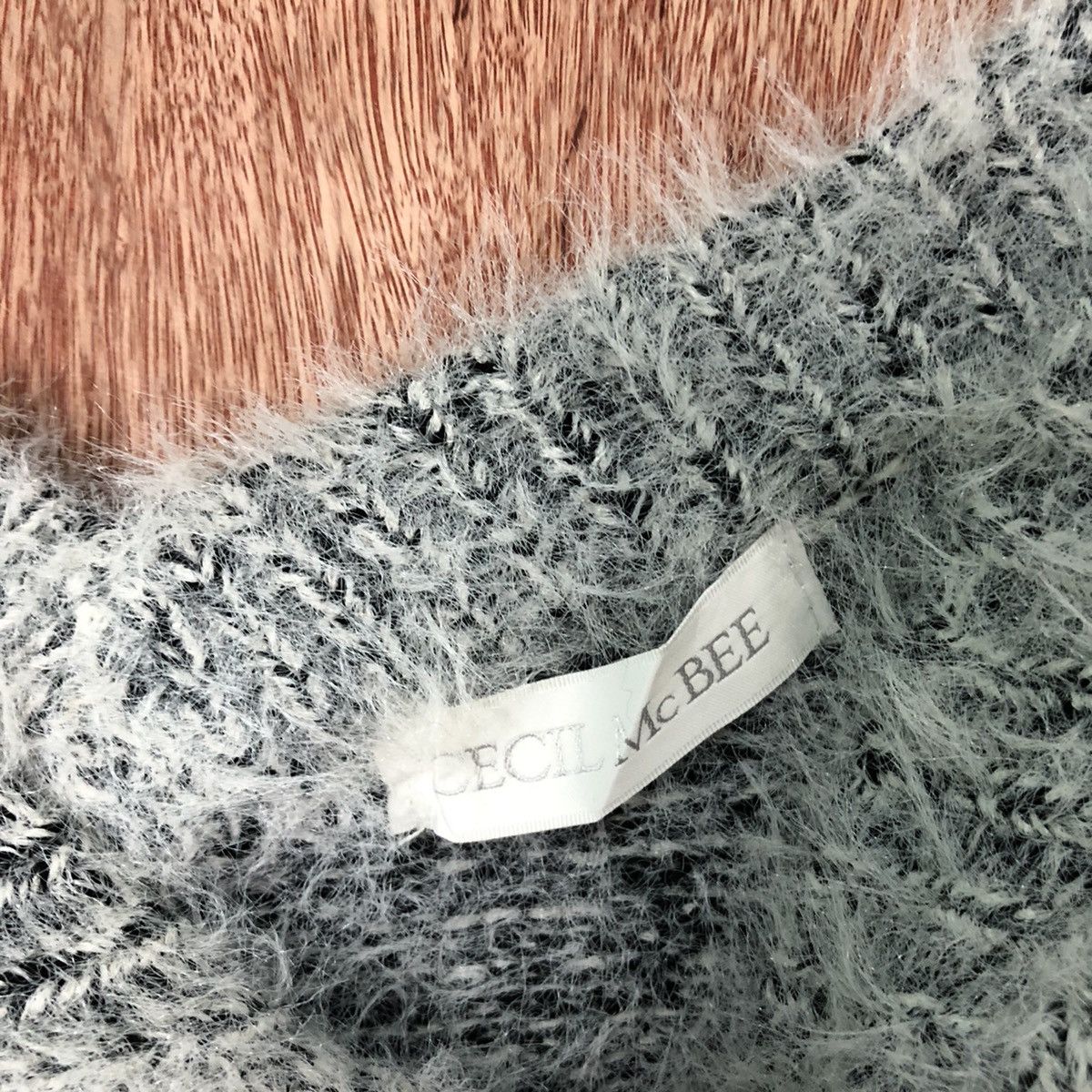 Homespun Knitwear × Japanese Brand Cecil Mcbee Long Grey Shag Shaggy Fur Mohair Knitwear #6411 Size US M / EU 48-50 / 2 - 5 Thumbnail
