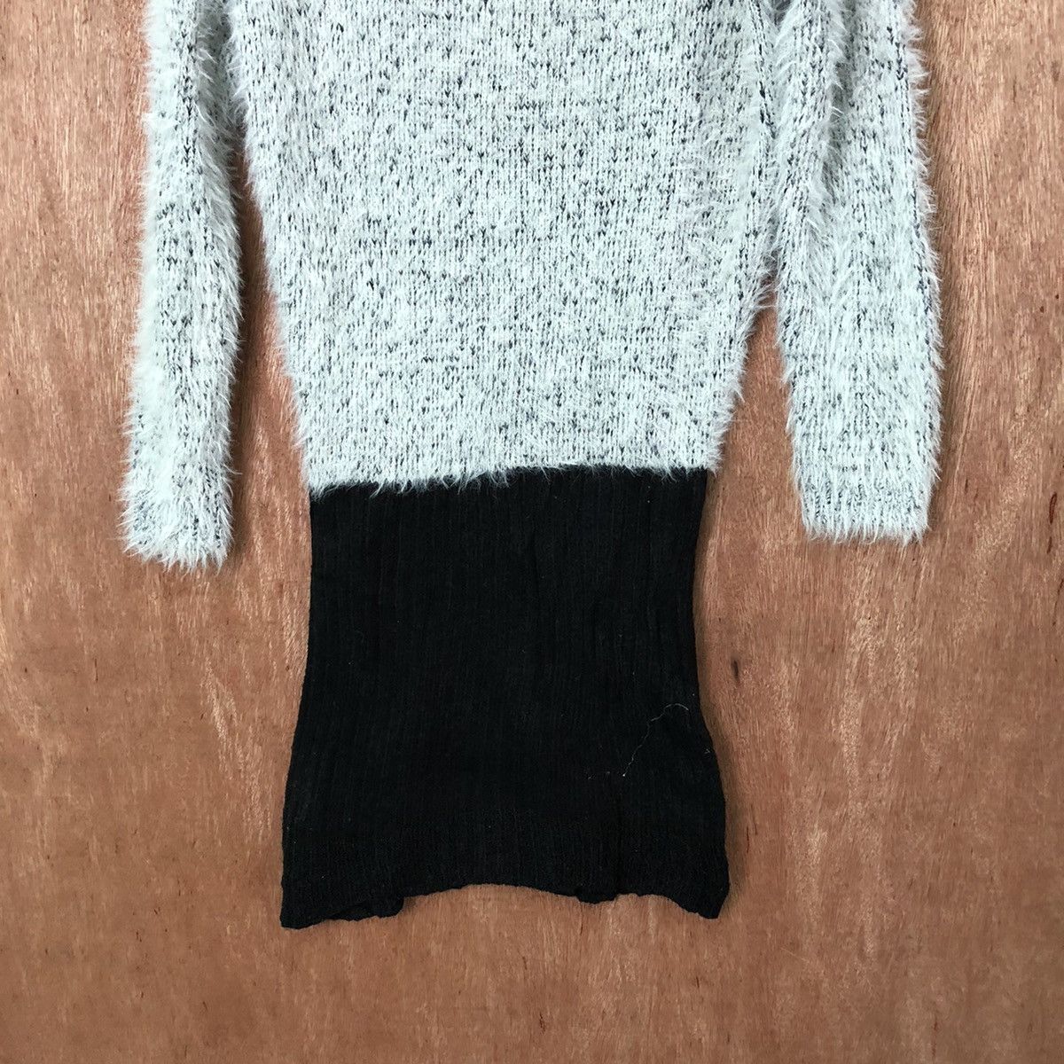 Homespun Knitwear × Japanese Brand Cecil Mcbee Long Grey Shag Shaggy Fur Mohair Knitwear #6411 Size US M / EU 48-50 / 2 - 3 Thumbnail