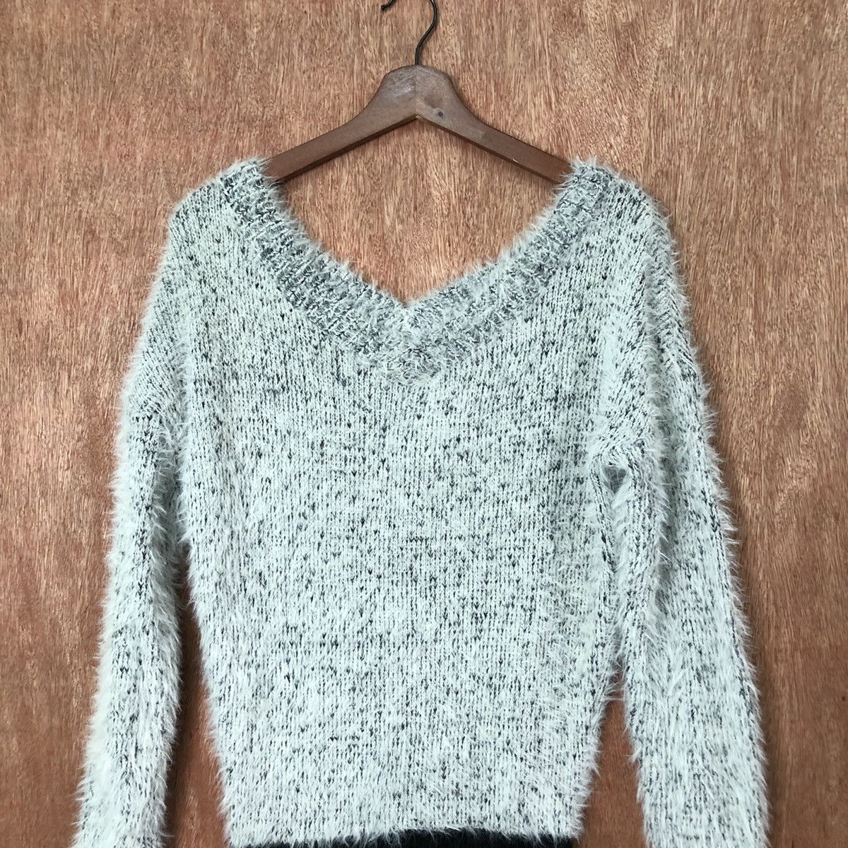Homespun Knitwear × Japanese Brand Cecil Mcbee Long Grey Shag Shaggy Fur Mohair Knitwear #6411 Size US M / EU 48-50 / 2 - 2 Thumbnail