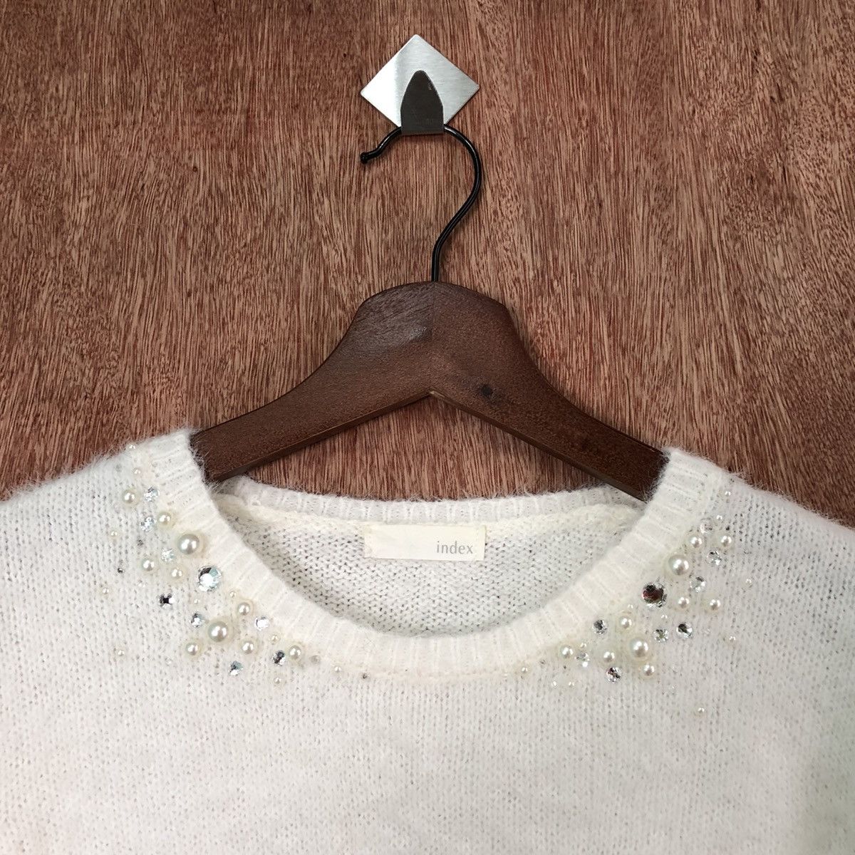 Index Index White Shag Shaggy Fur Mohair knitwear #6424 Size US M / EU 48-50 / 2 - 5 Thumbnail