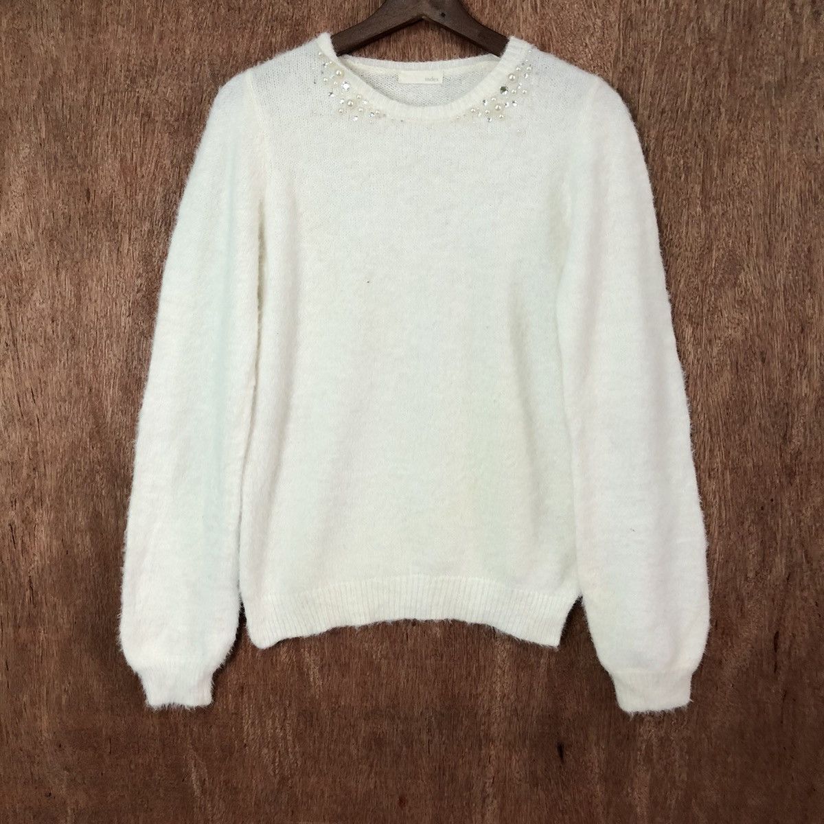 Index Index White Shag Shaggy Fur Mohair knitwear #6424 Size US M / EU 48-50 / 2 - 3 Thumbnail