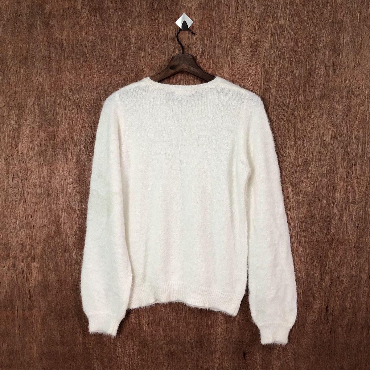 Index Index White Shag Shaggy Fur Mohair knitwear #6424 Size US M / EU 48-50 / 2 - 8 Thumbnail