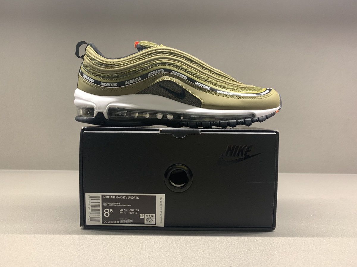 Nike × Undefeated Nike Air Max 97 UNDFTD Black Militia Green Size US 8.5 / EU 41-42 - 2 Thumbnail