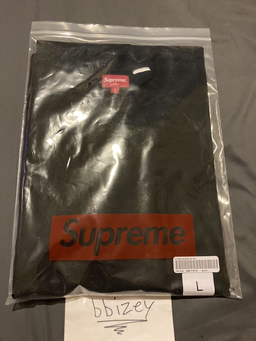 Supreme Supreme Intarsia Sleeve L/S Top Black Large | Grailed