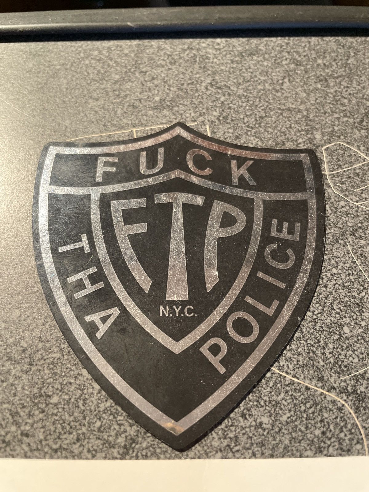 Supreme Supreme Fuck Tha police ftp sticker black | Grailed