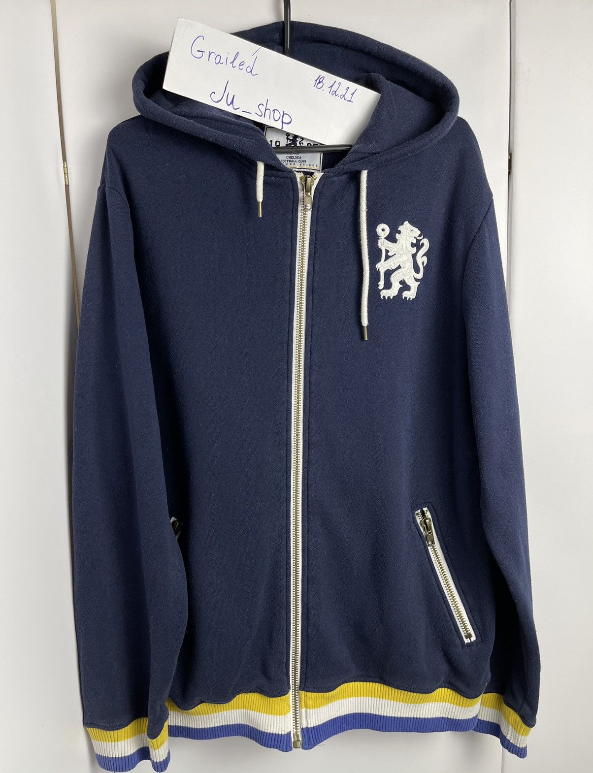 Chelsea soccer Zip hoodie blue big logo