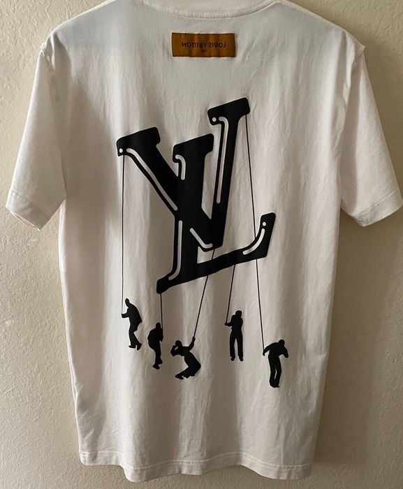 LOUIS VUITTON Floating LV printed Inside out Crew neck T-Shirt S