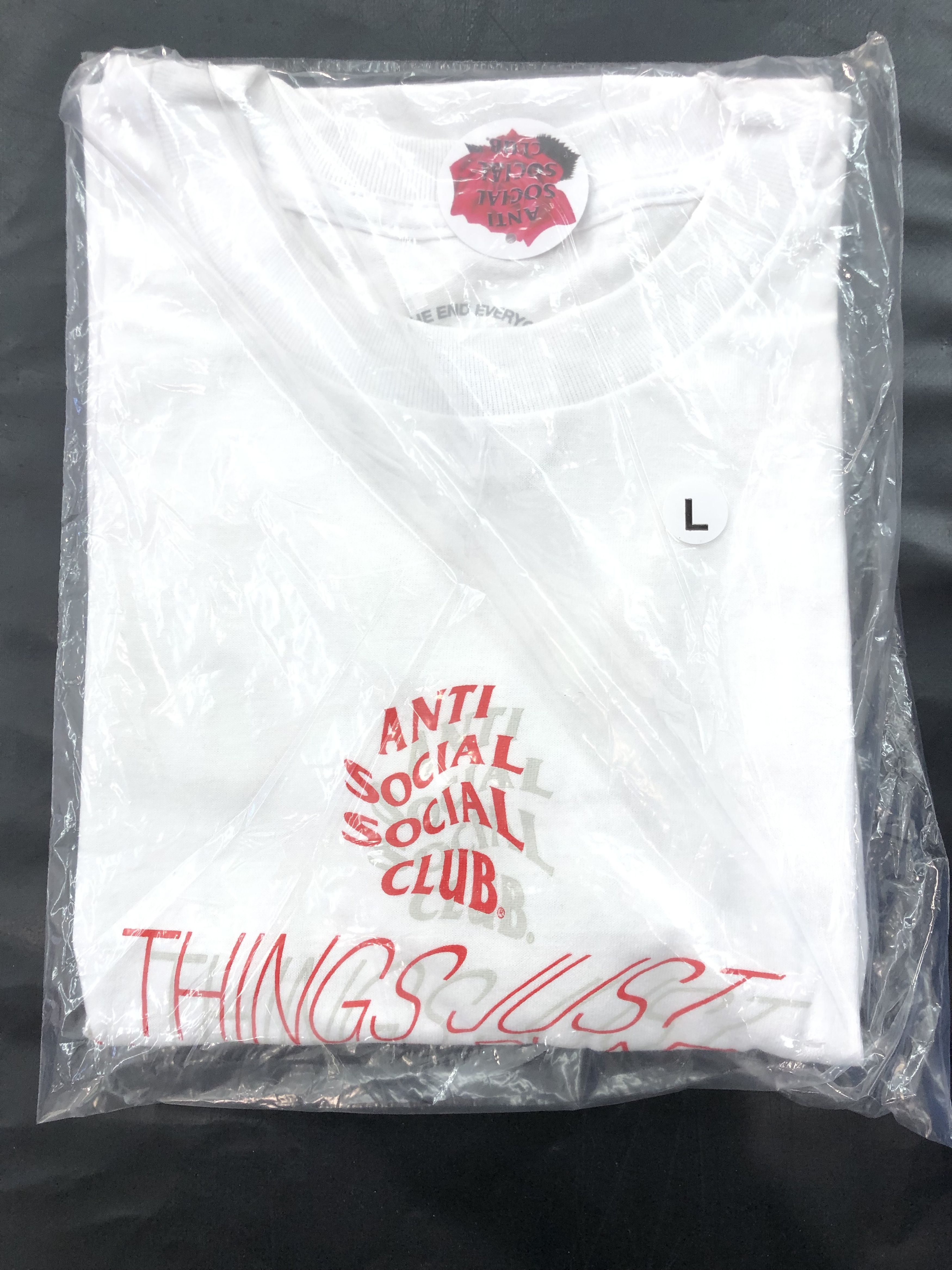 Anti Social Social Club DS Red ASSC Sometimes They Don't White Tee BAPE FTP FOG KITH Size US L / EU 52-54 / 3 - 2 Thumbnail