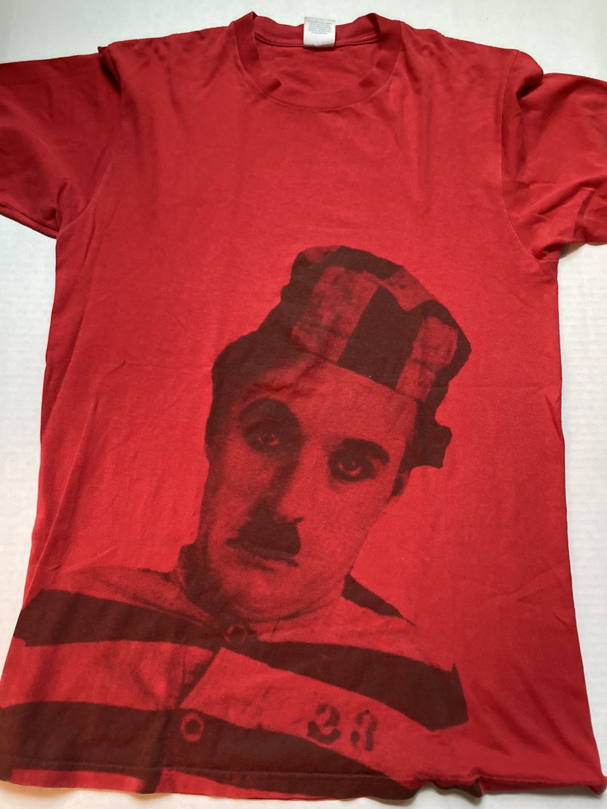Vintage Supreme Charlie Chaplin shirt box logo red medium Size US M / EU 48-50 / 2 - 1 Thumbnail