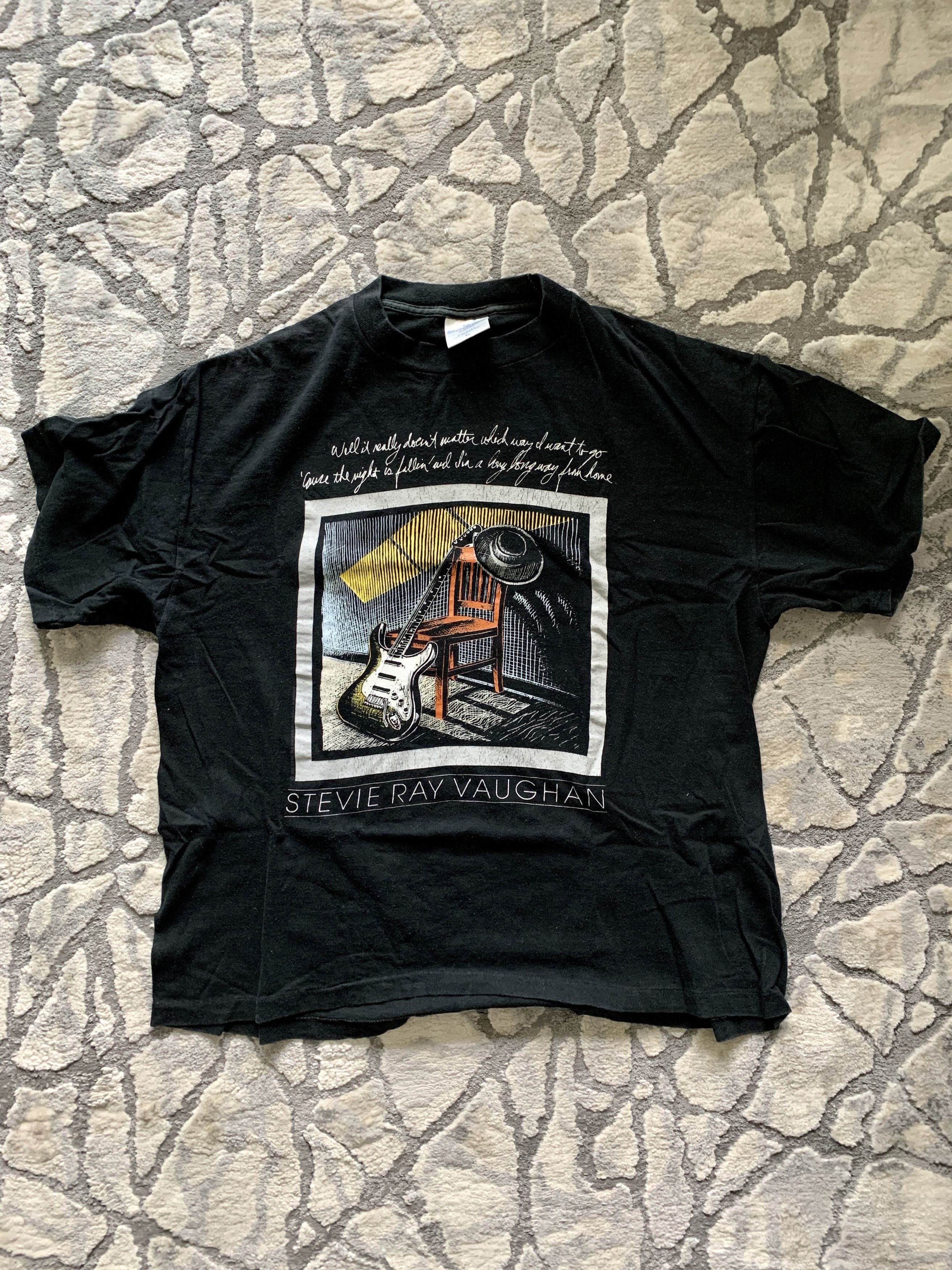 Brockum × Vintage Spring - Stevie Ray Vaughan Memorial Vintage T-Shirt Size US XL / EU 56 / 4 - 1 Thumbnail